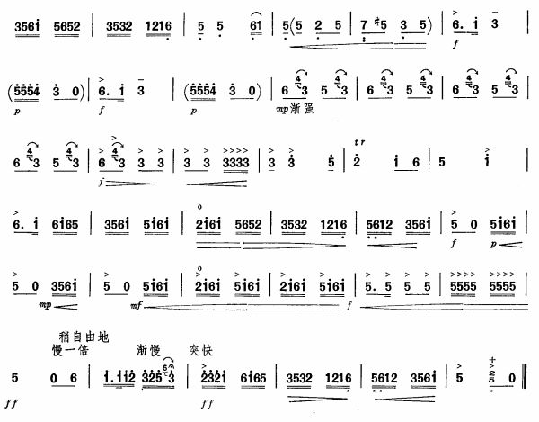 《收割忙-中音板胡(板胡曲谱_简谱)》吉他谱-C大调音乐网