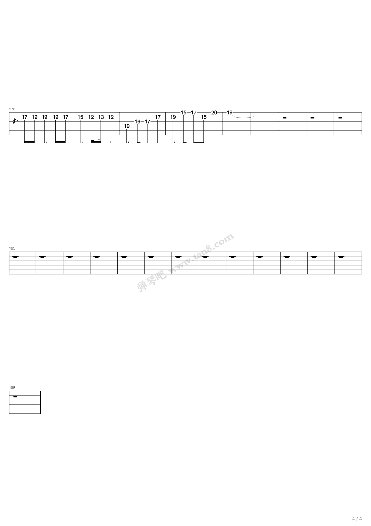 《Destiny》吉他谱-C大调音乐网