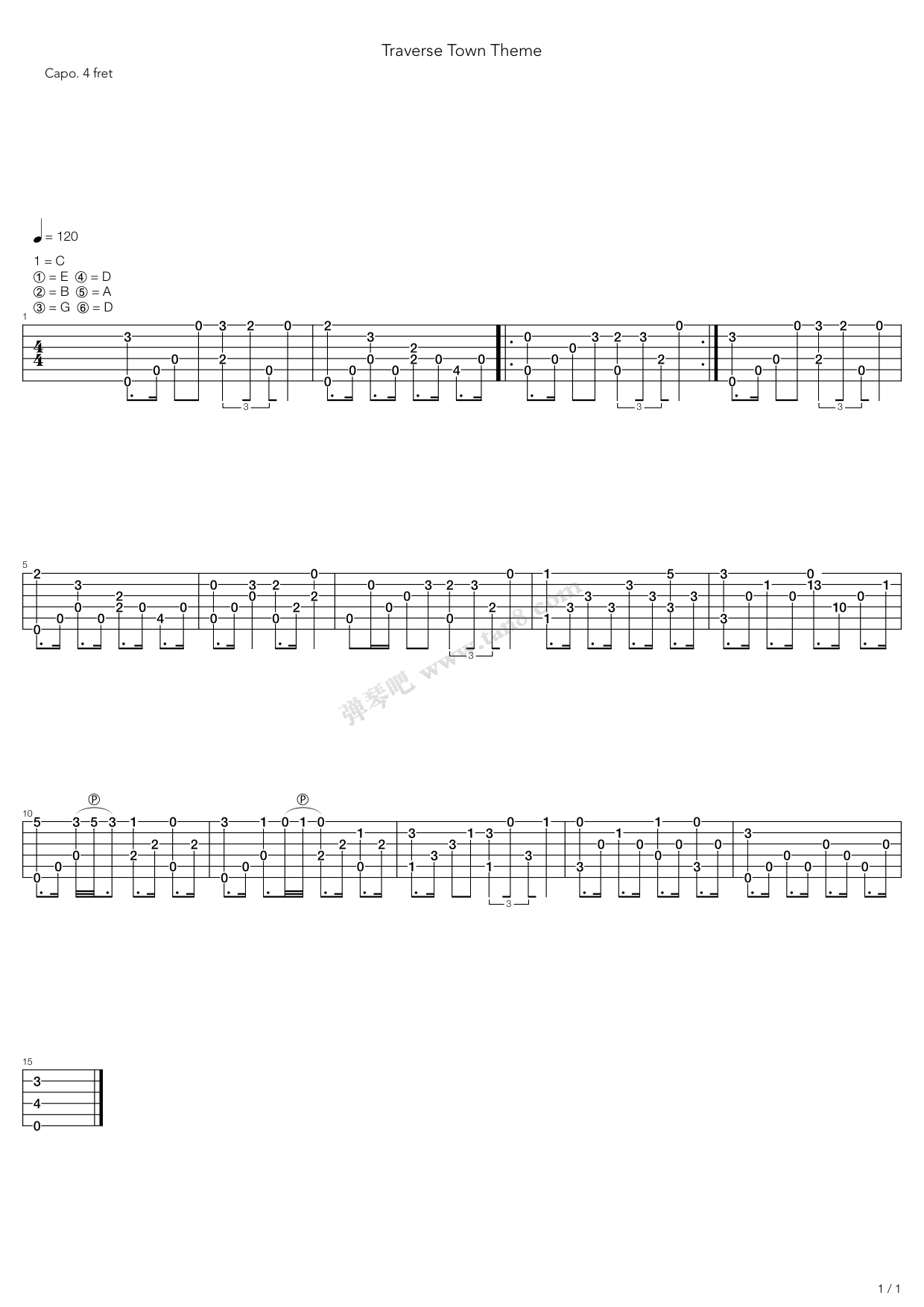 《Travers Town》吉他谱-C大调音乐网