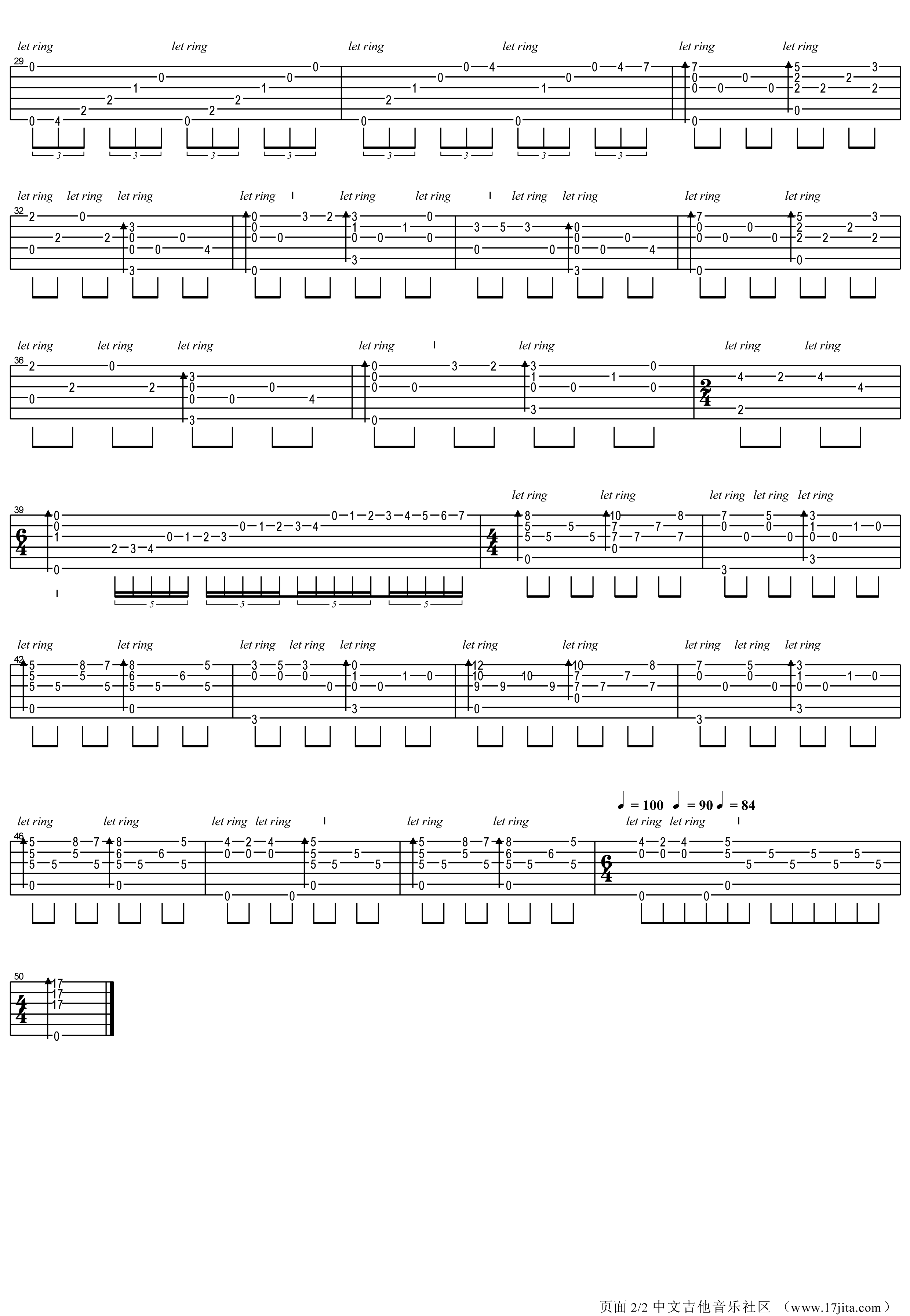 理查德·克莱德曼 蓝色的爱吉他谱-C大调音乐网