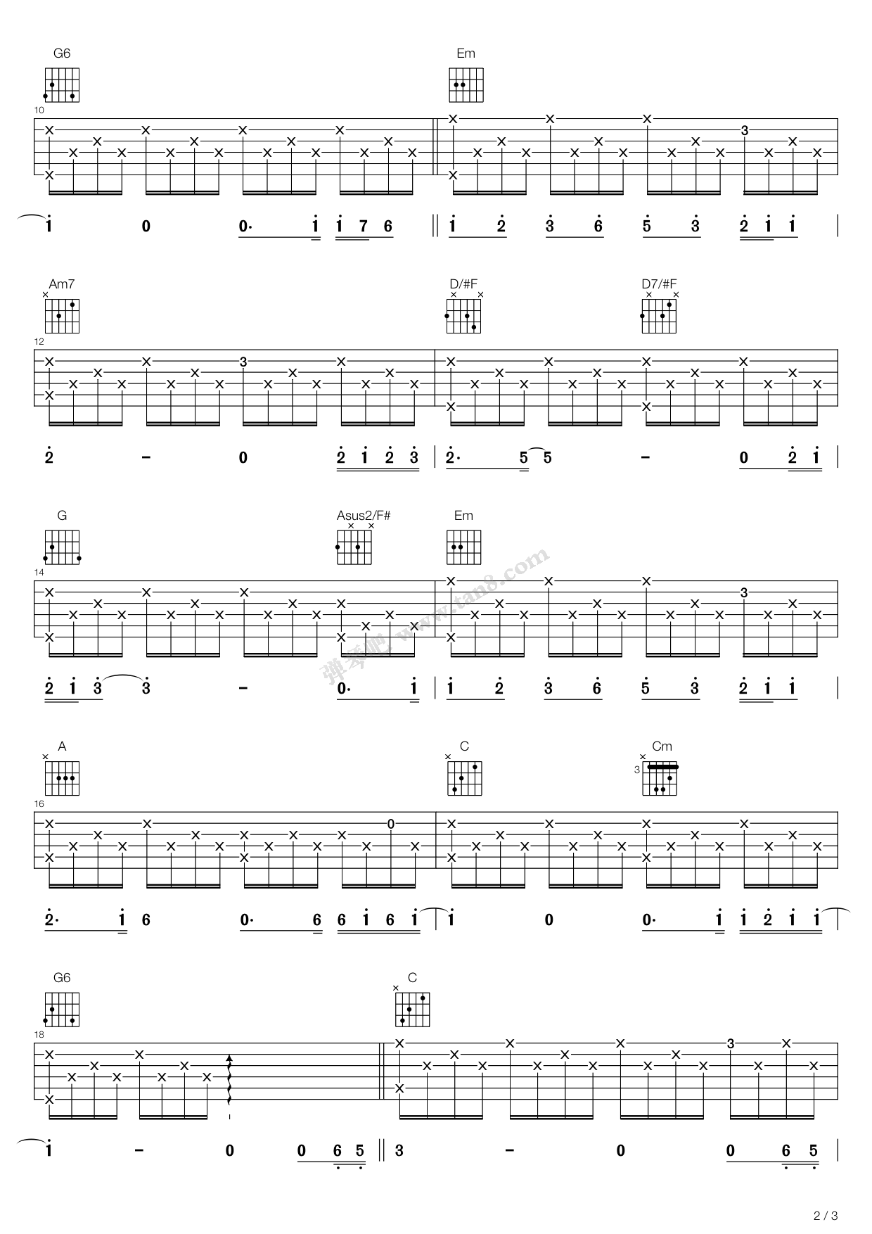 《09应用曲段：IF YOU（和弦外音）》吉他谱-C大调音乐网