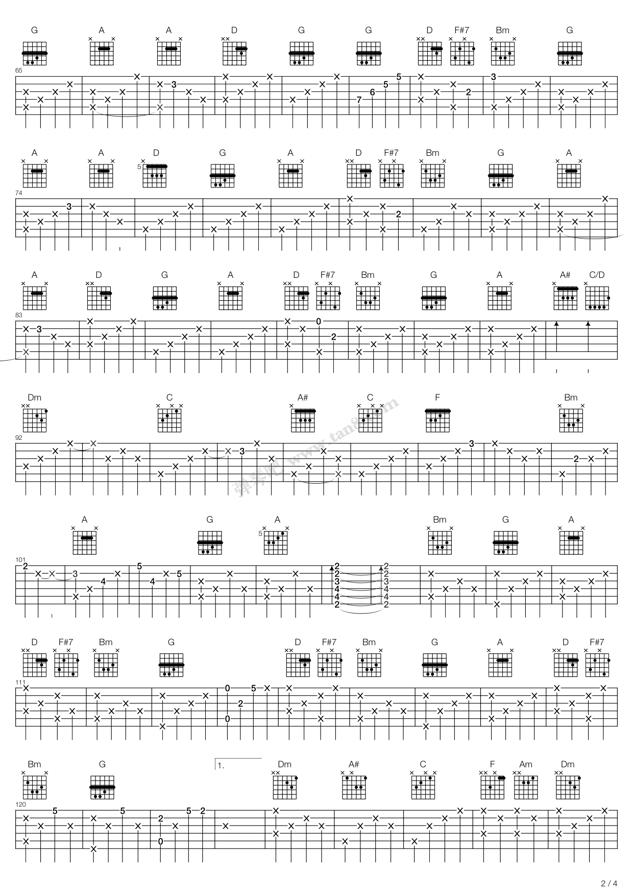 《美しきもの(美丽的万物)》吉他谱-C大调音乐网