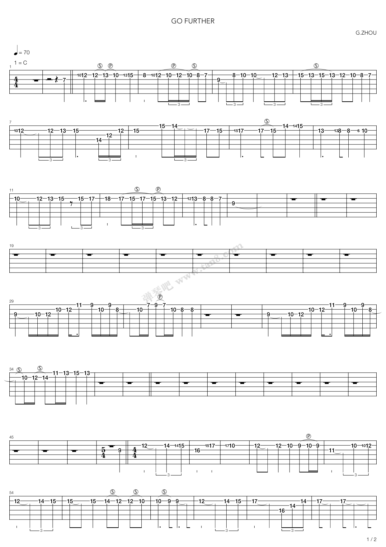 《Go Further》吉他谱-C大调音乐网