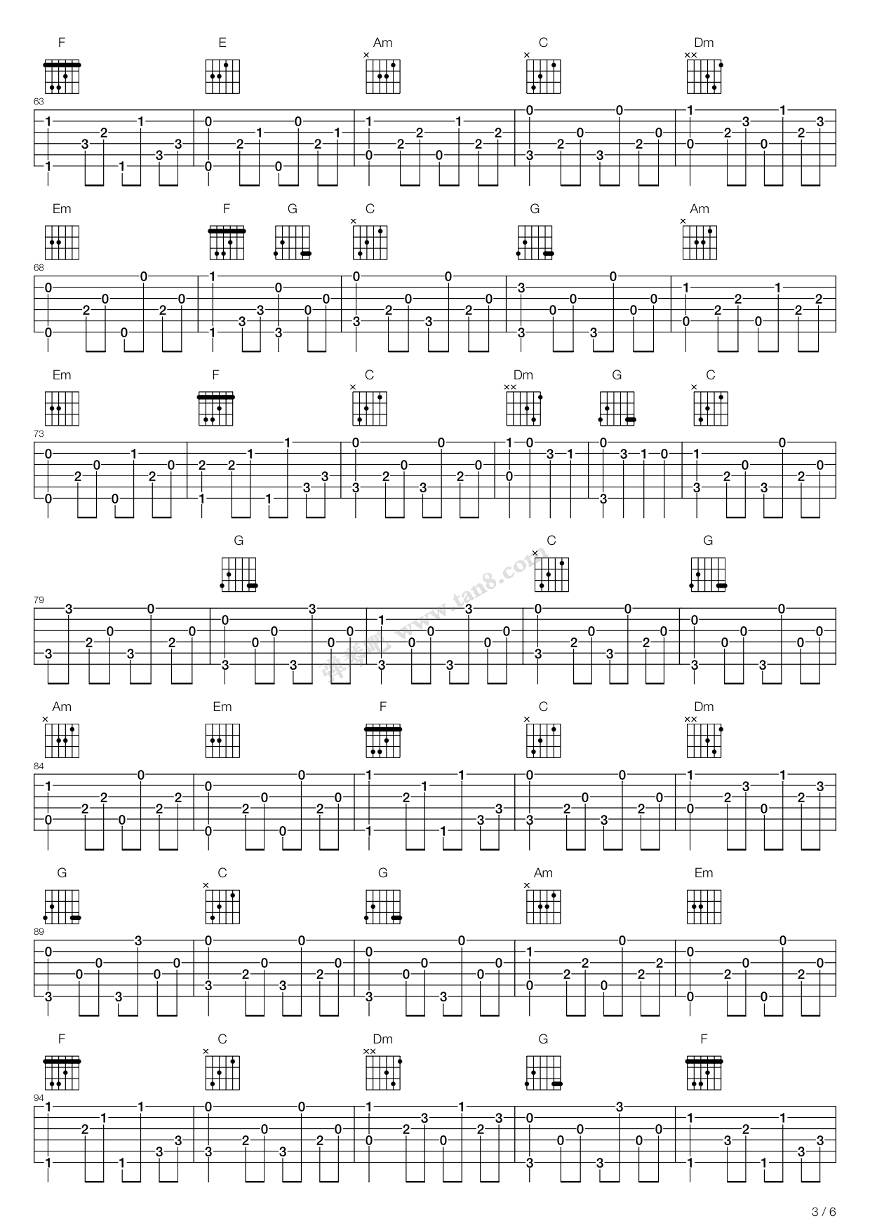 《恋爱症候群》吉他谱-C大调音乐网