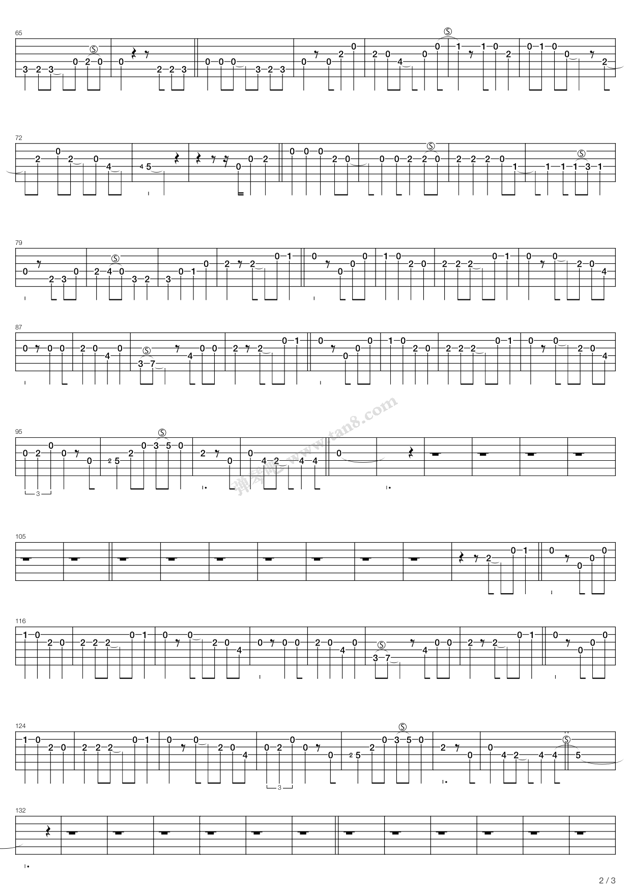 《あの花のように》吉他谱-C大调音乐网