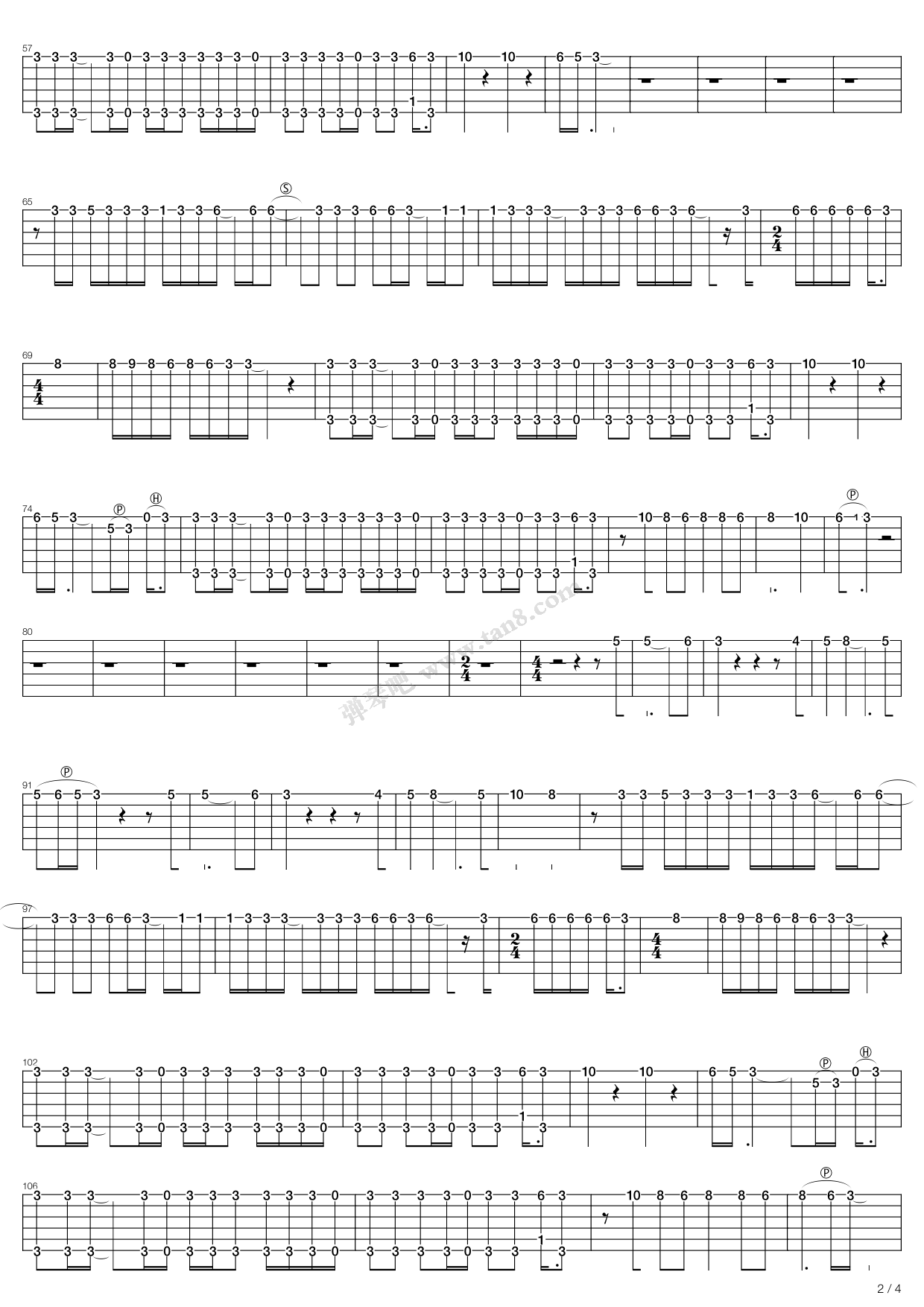 《Paradise City》吉他谱-C大调音乐网