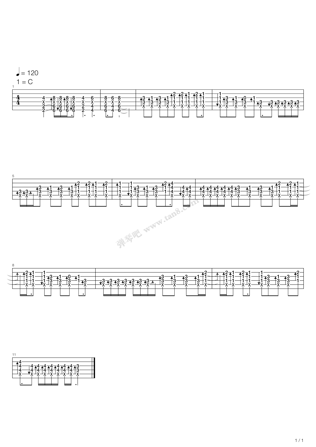 《最终幻想7 - 胜利》吉他谱-C大调音乐网