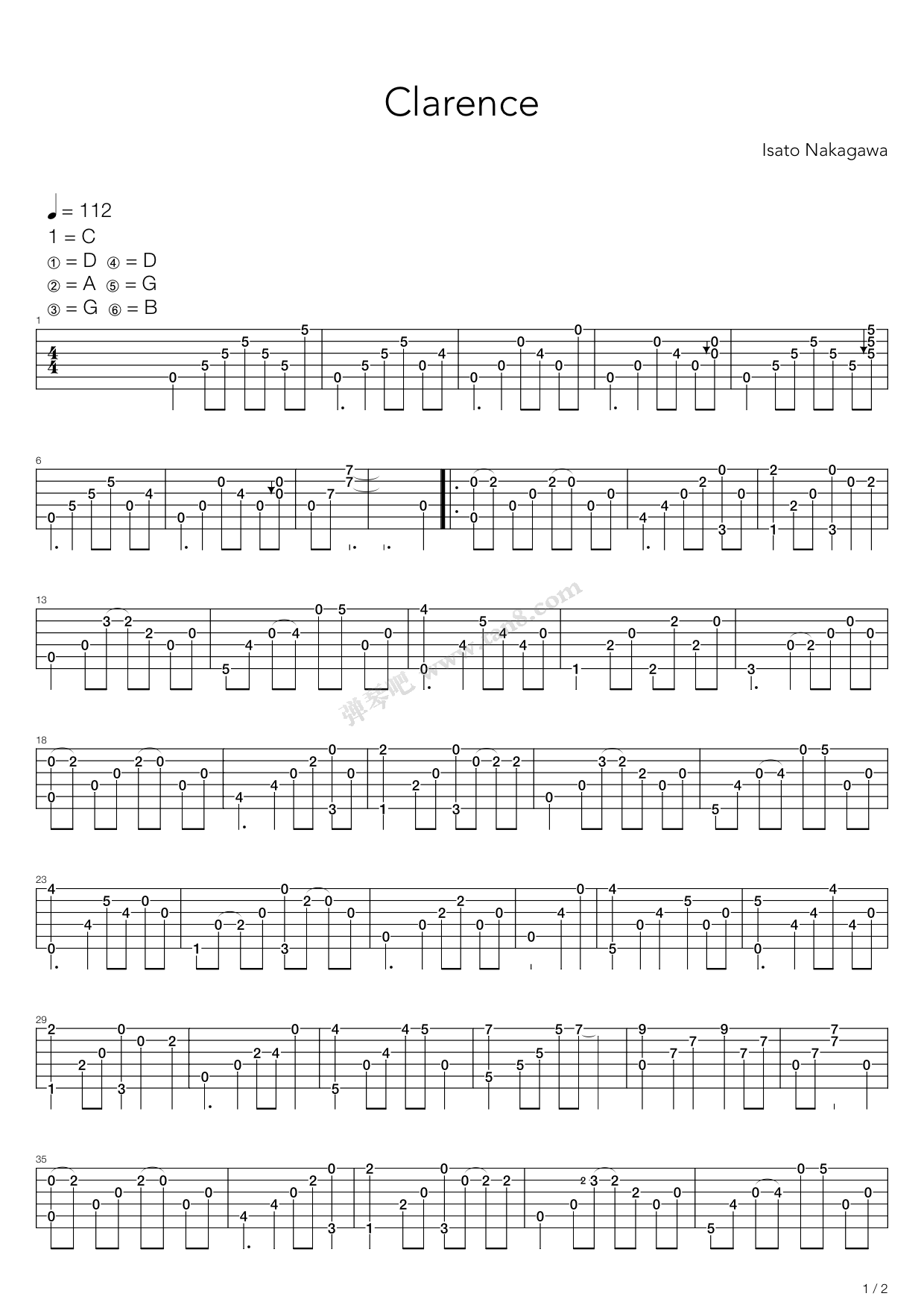 《Clarence》吉他谱-C大调音乐网