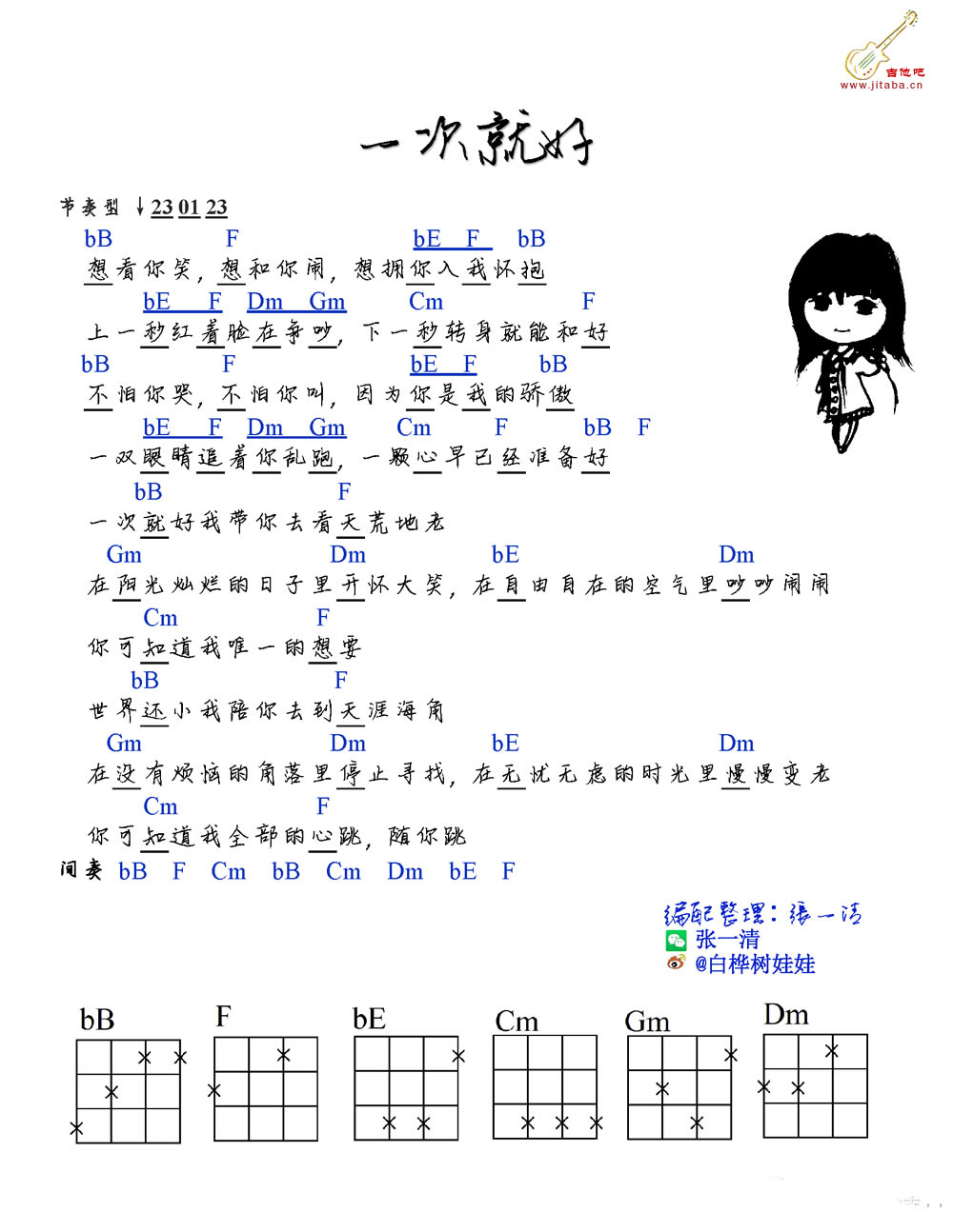 《一次就好ukulele谱_沈腾《夏洛特烦恼》主题曲小四》吉他谱-C大调音乐网