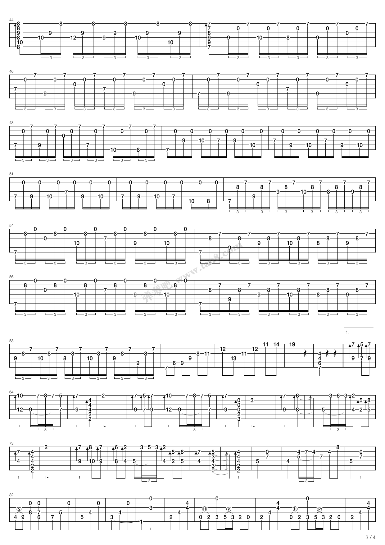 《阿斯图里亚斯的传说（西班牙之歌，op.232）》吉他谱-C大调音乐网