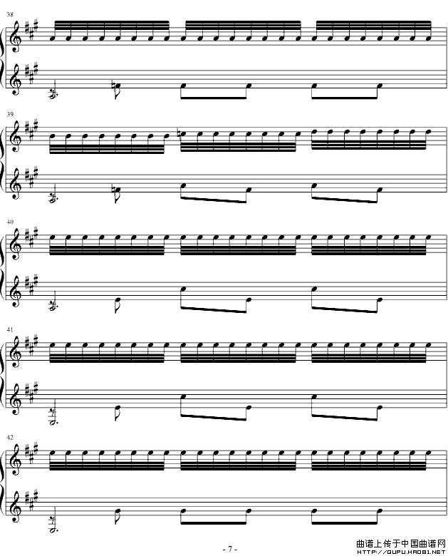 《阿尔罕布拉宫的回忆-钢琴曲谱(五线谱)》吉他谱-C大调音乐网
