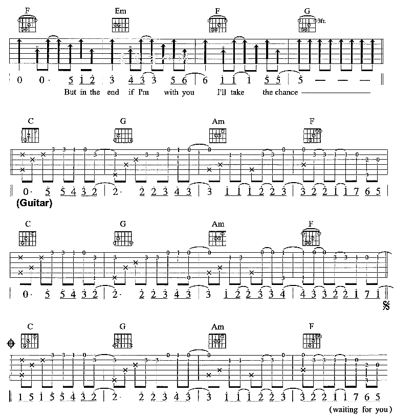 Right Here Waiting -(认证版)-C大调音乐网