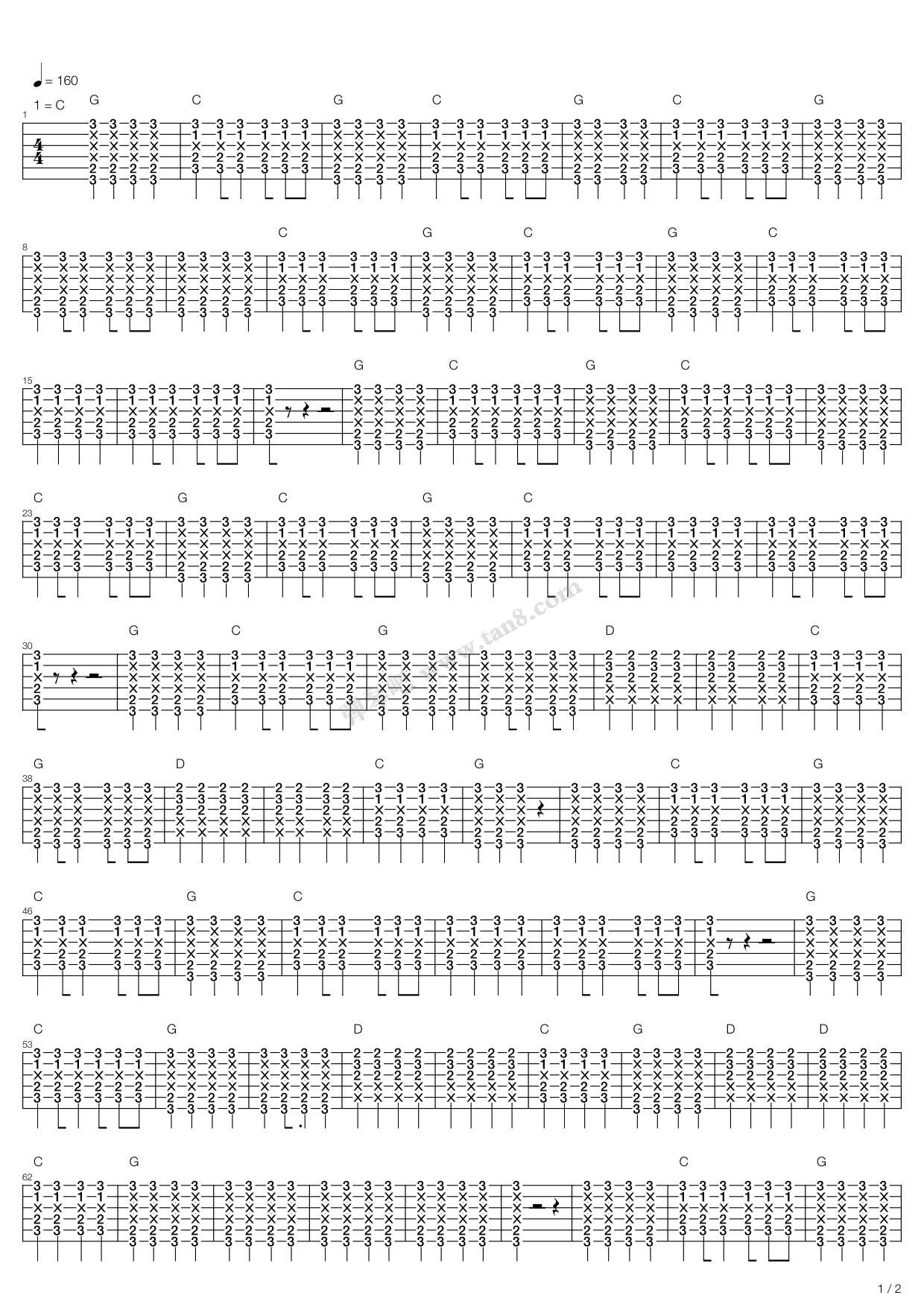 《Beatles (The)披头士乐队 - Love Me Do》吉他谱-C大调音乐网