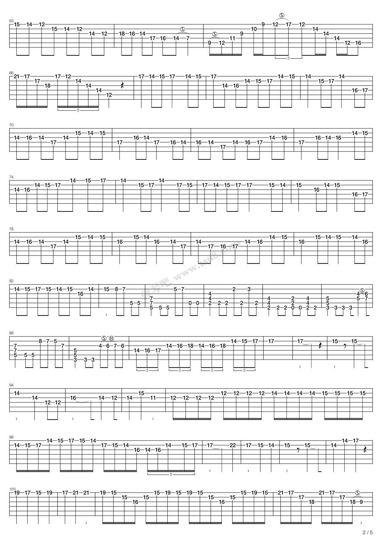 《Canon Rock(Gp4)》吉他谱-C大调音乐网