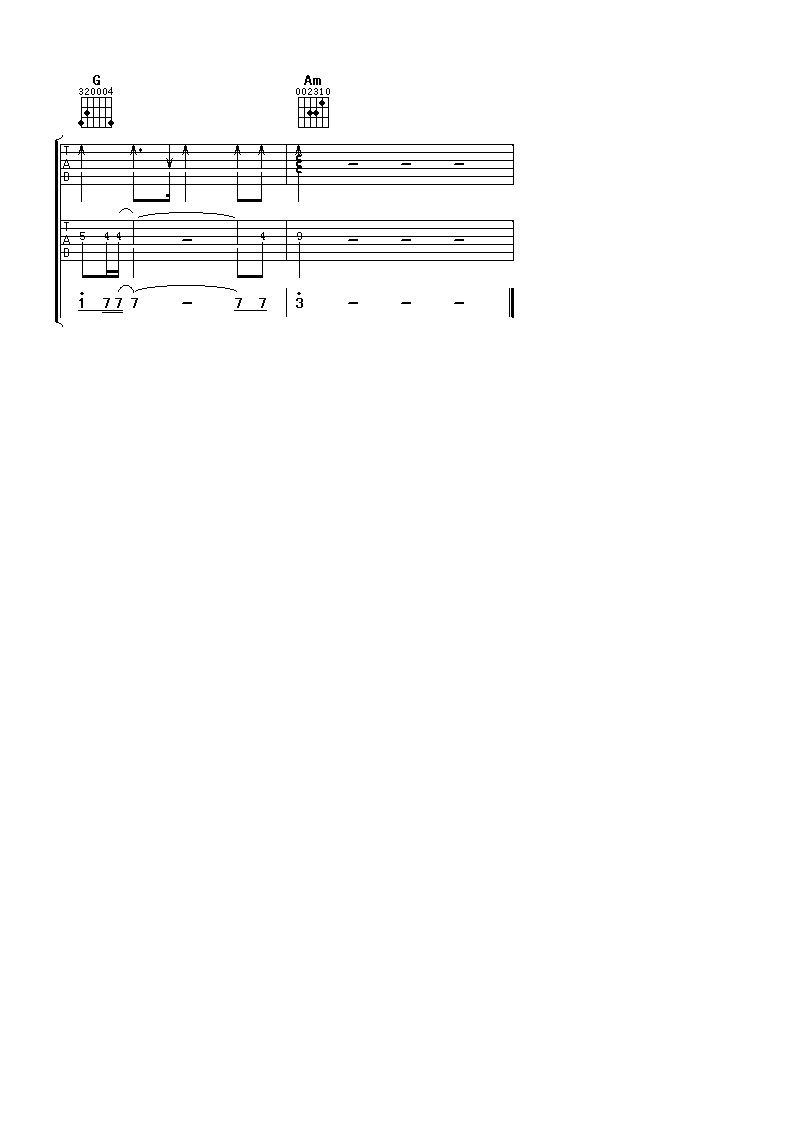 《谢霆锋 因为爱所以爱吉他谱 谱天下扫弦版》吉他谱-C大调音乐网