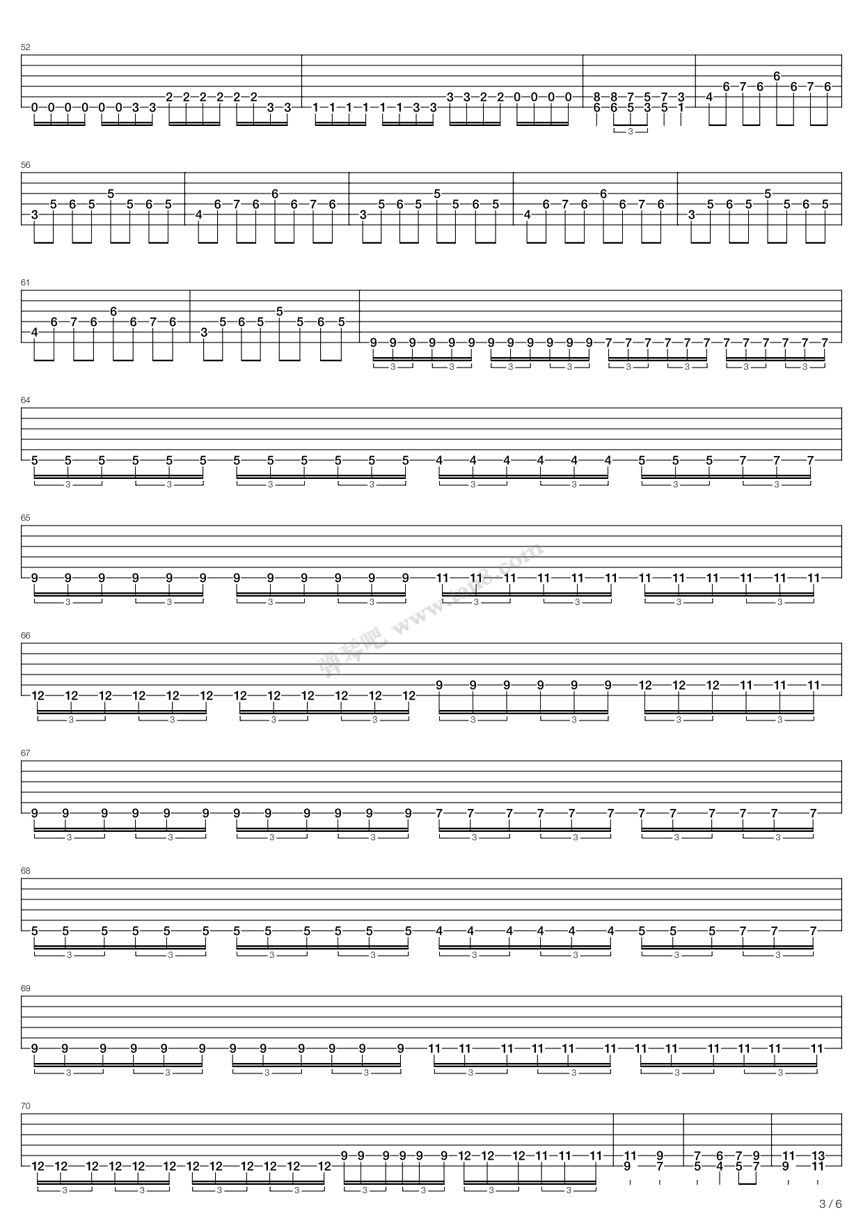 《A Crescendo Of Passion Bleeding》吉他谱-C大调音乐网