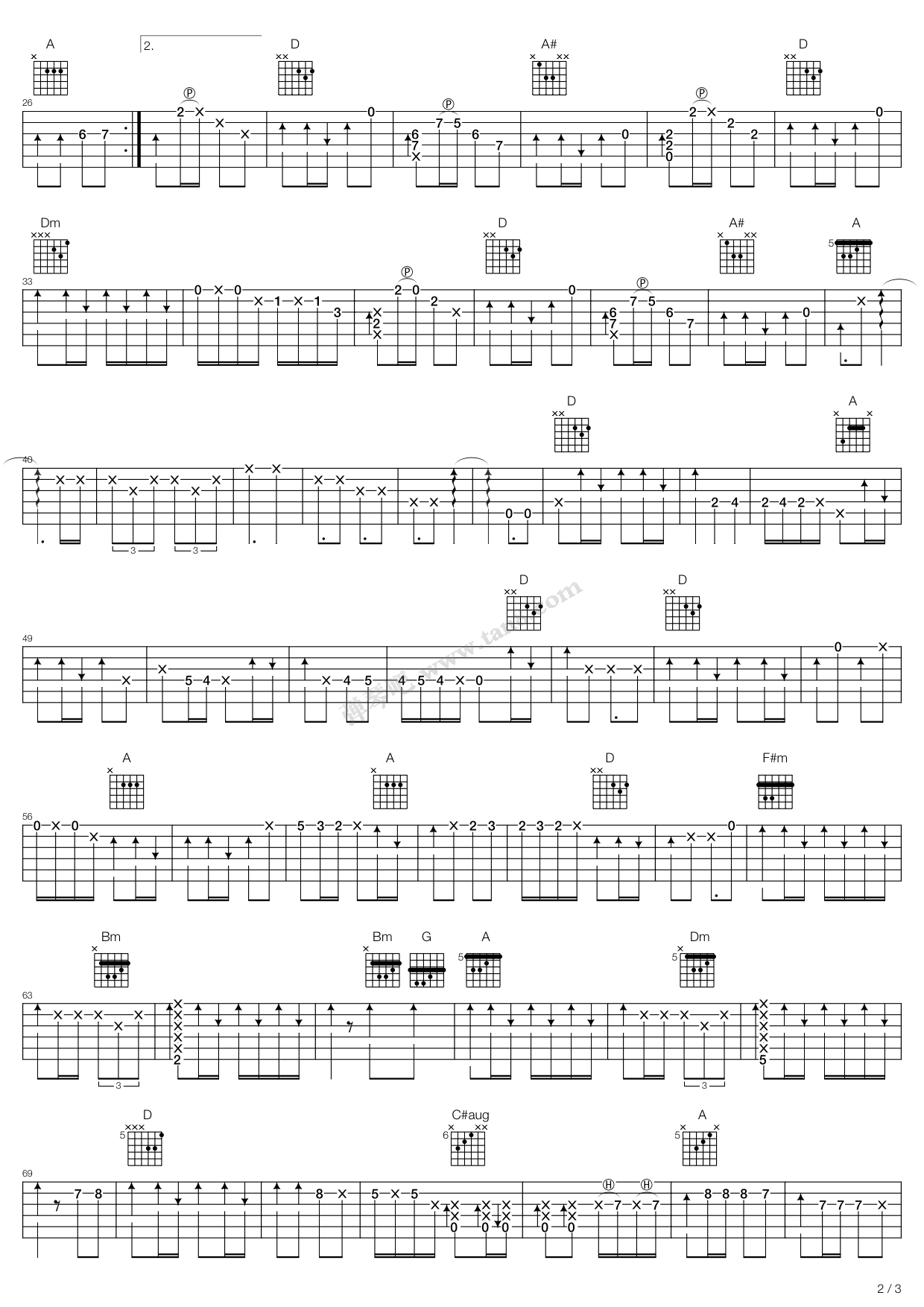 《西班牙斗牛士(PICK独奏版)》吉他谱-C大调音乐网