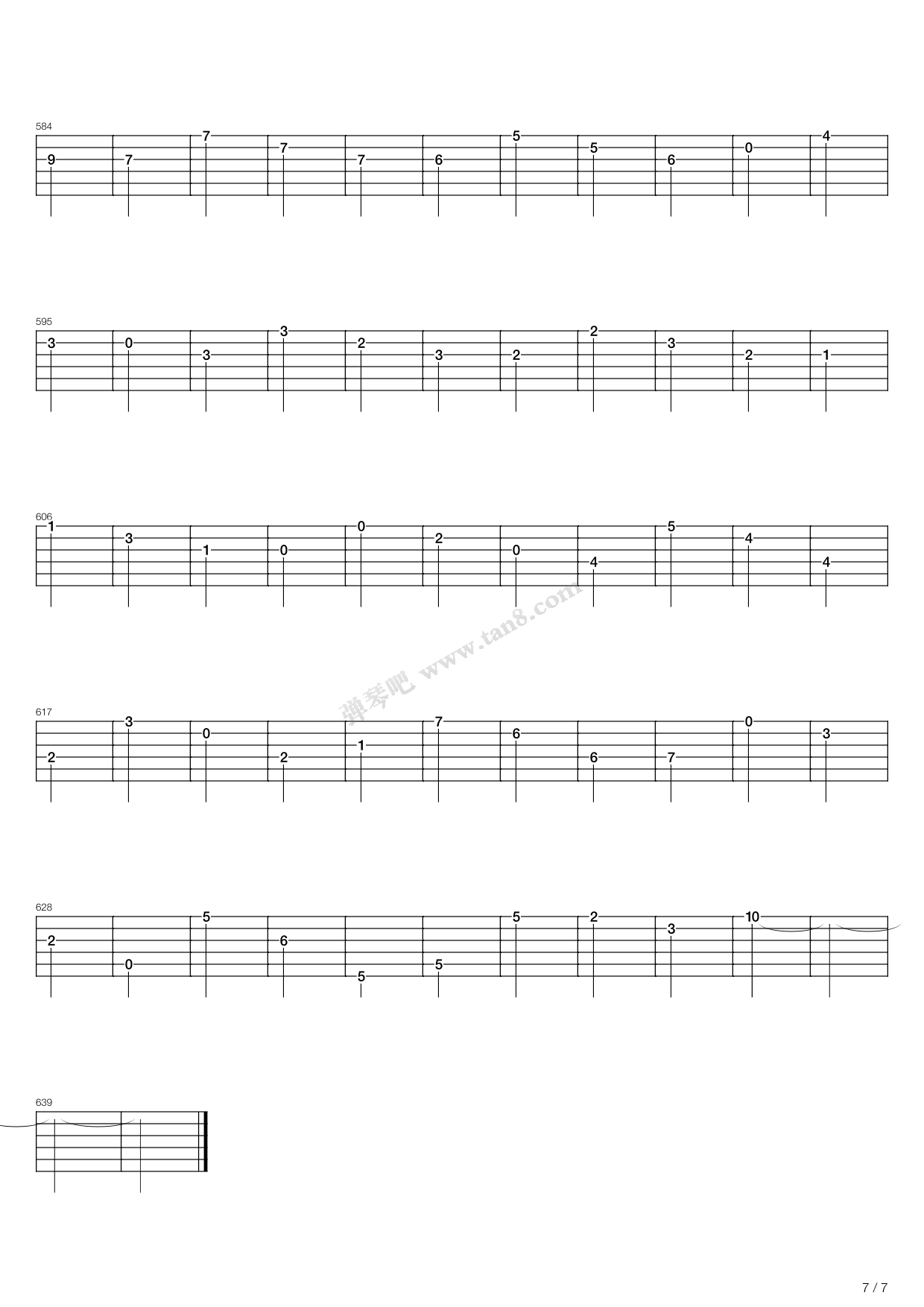 《卡尔卡西练习曲 - 12》吉他谱-C大调音乐网