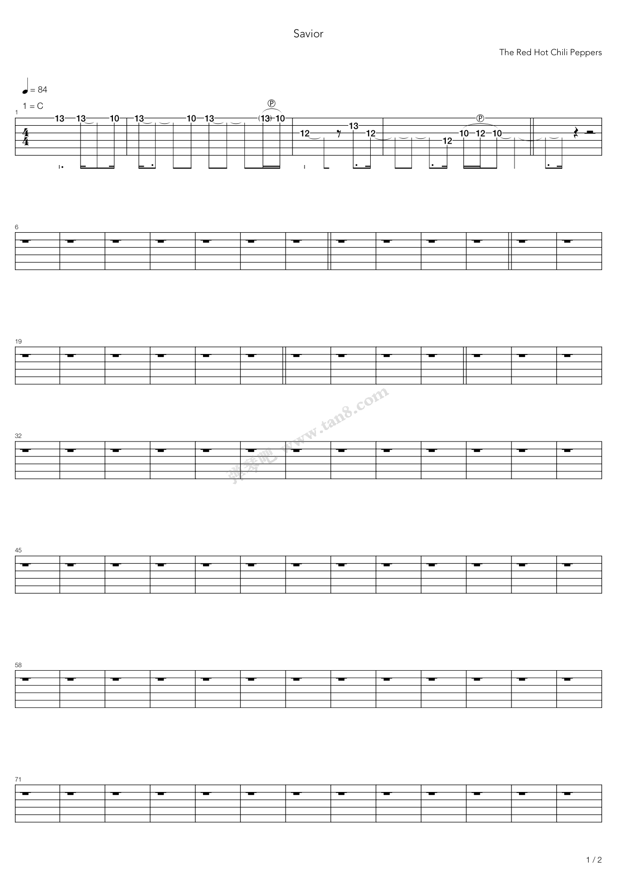 《Savior》吉他谱-C大调音乐网