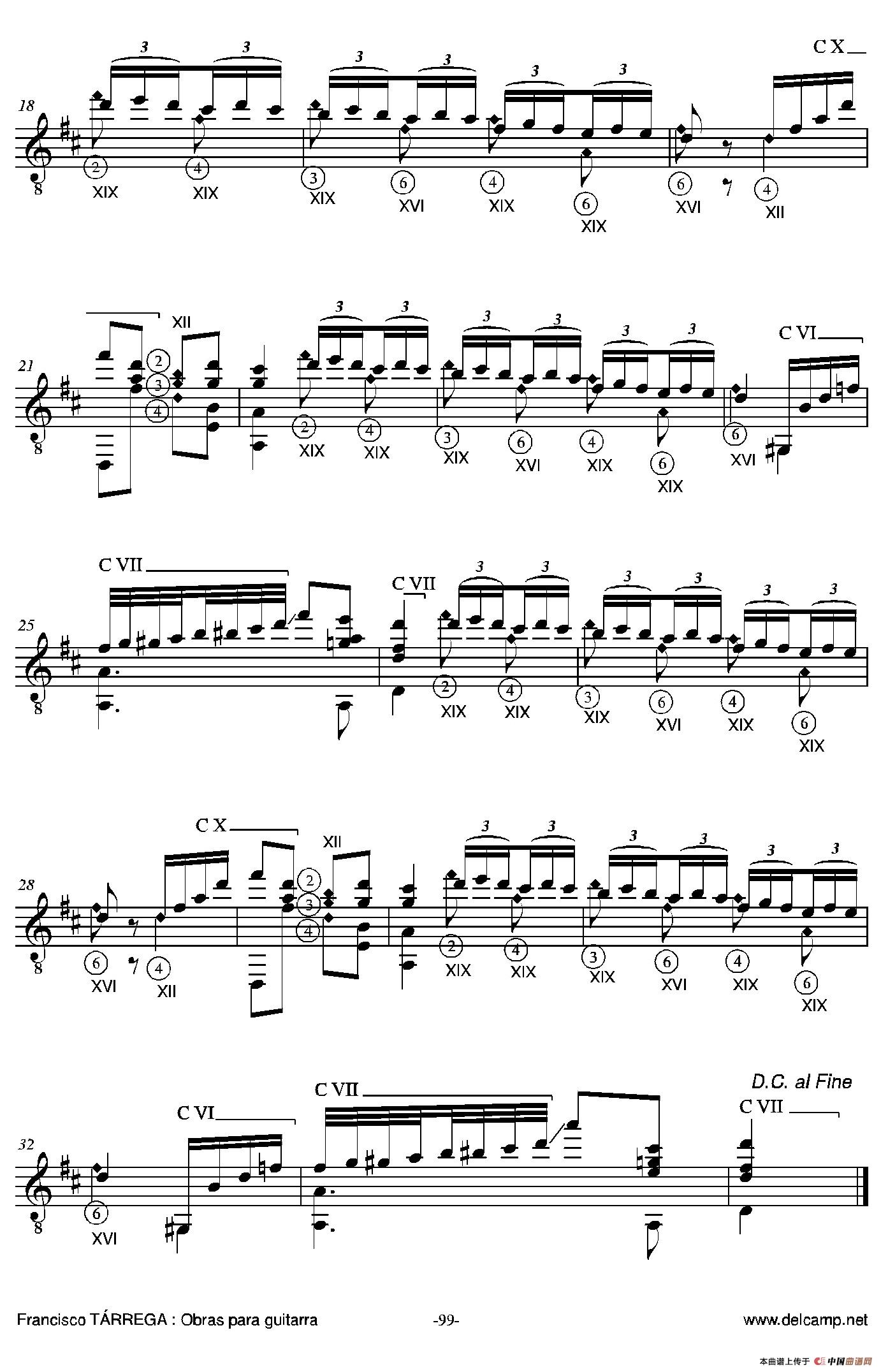 《《塔雷加作品全集》第6部分（古典吉他）》吉他谱-C大调音乐网