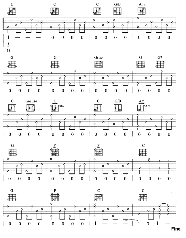 《TheBoxer》吉他谱-C大调音乐网