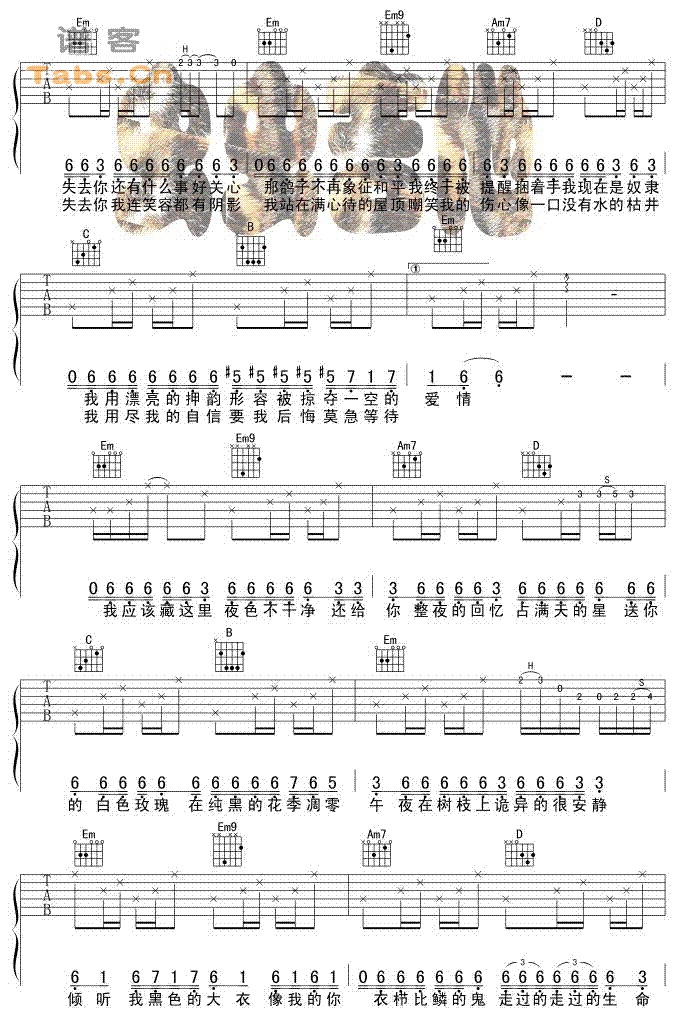 《夜曲 ver4吉他谱,周杰伦吉他演奏》吉他谱-C大调音乐网