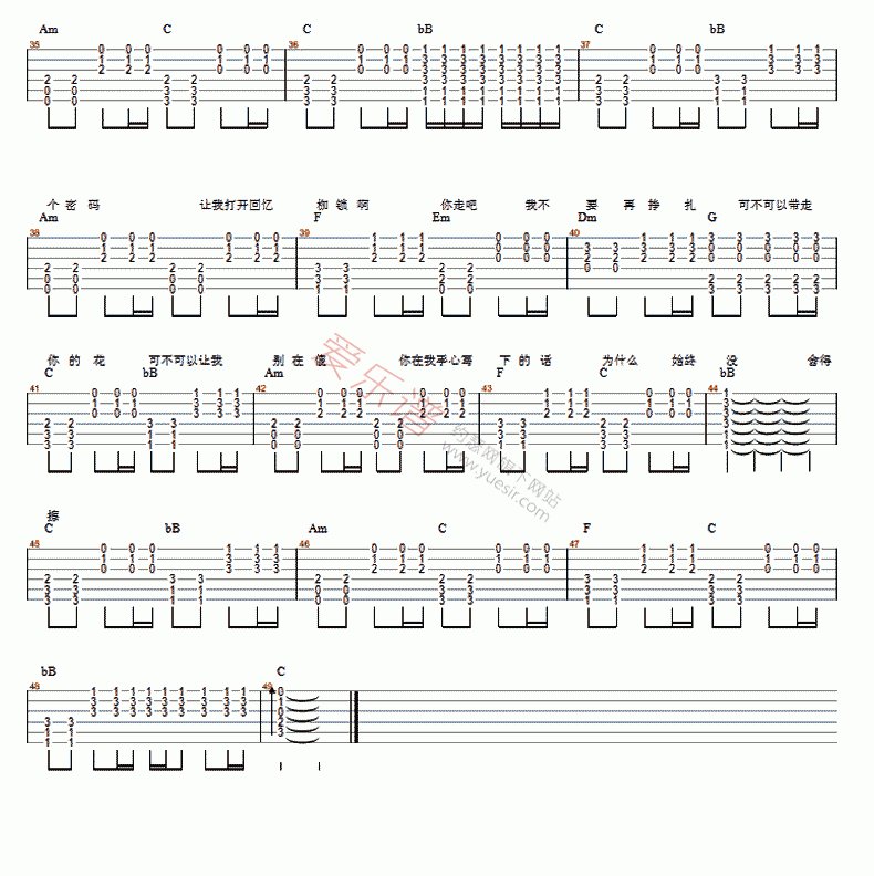 《王栎鑫《可不可以忘记》》吉他谱-C大调音乐网