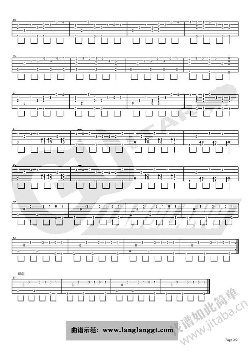 《简单爱指弹吉他谱_周杰伦_简单爱吉他谱(独奏曲谱)》吉他谱-C大调音乐网