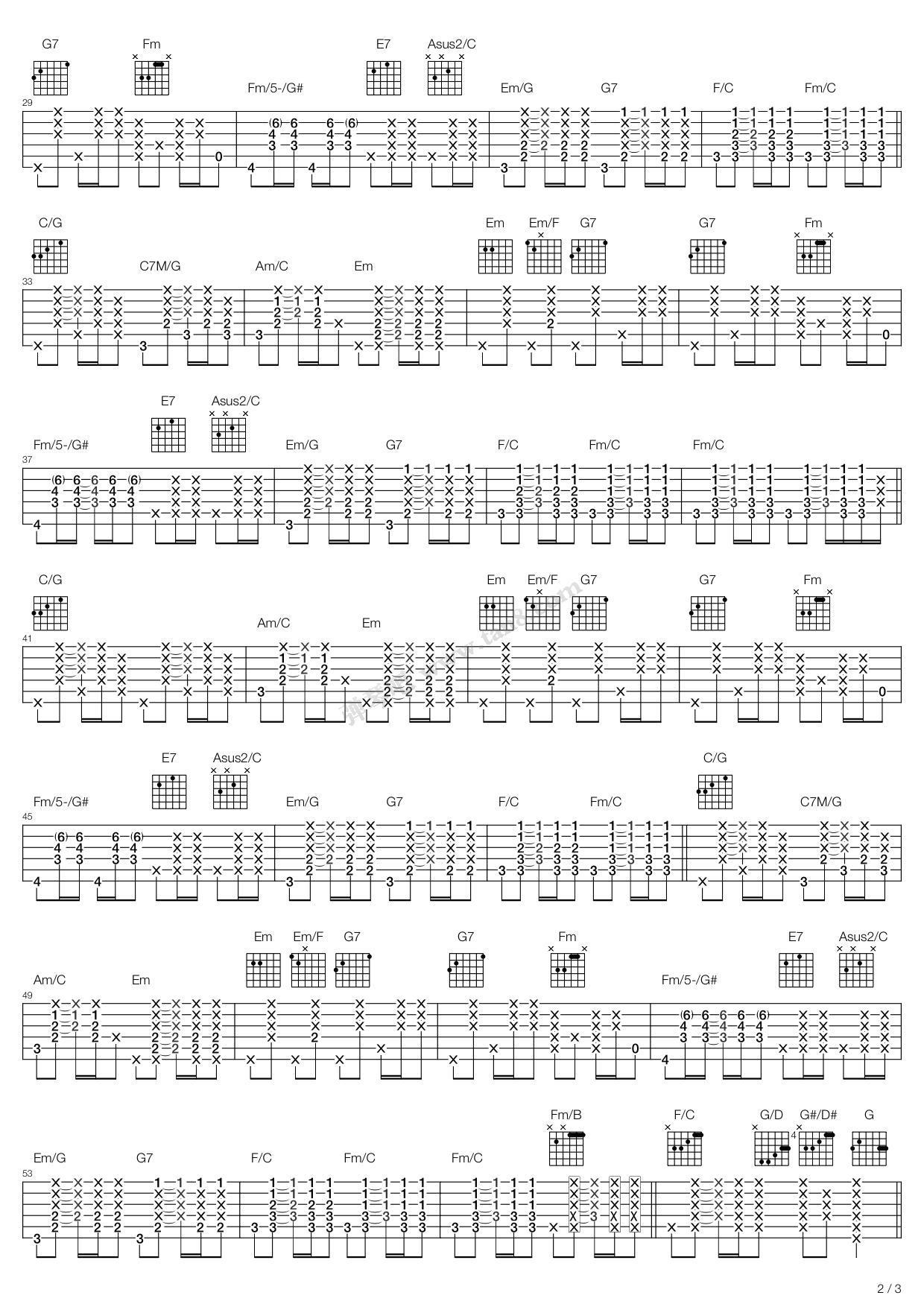 《Somebody That I Used To Know》吉他谱-C大调音乐网