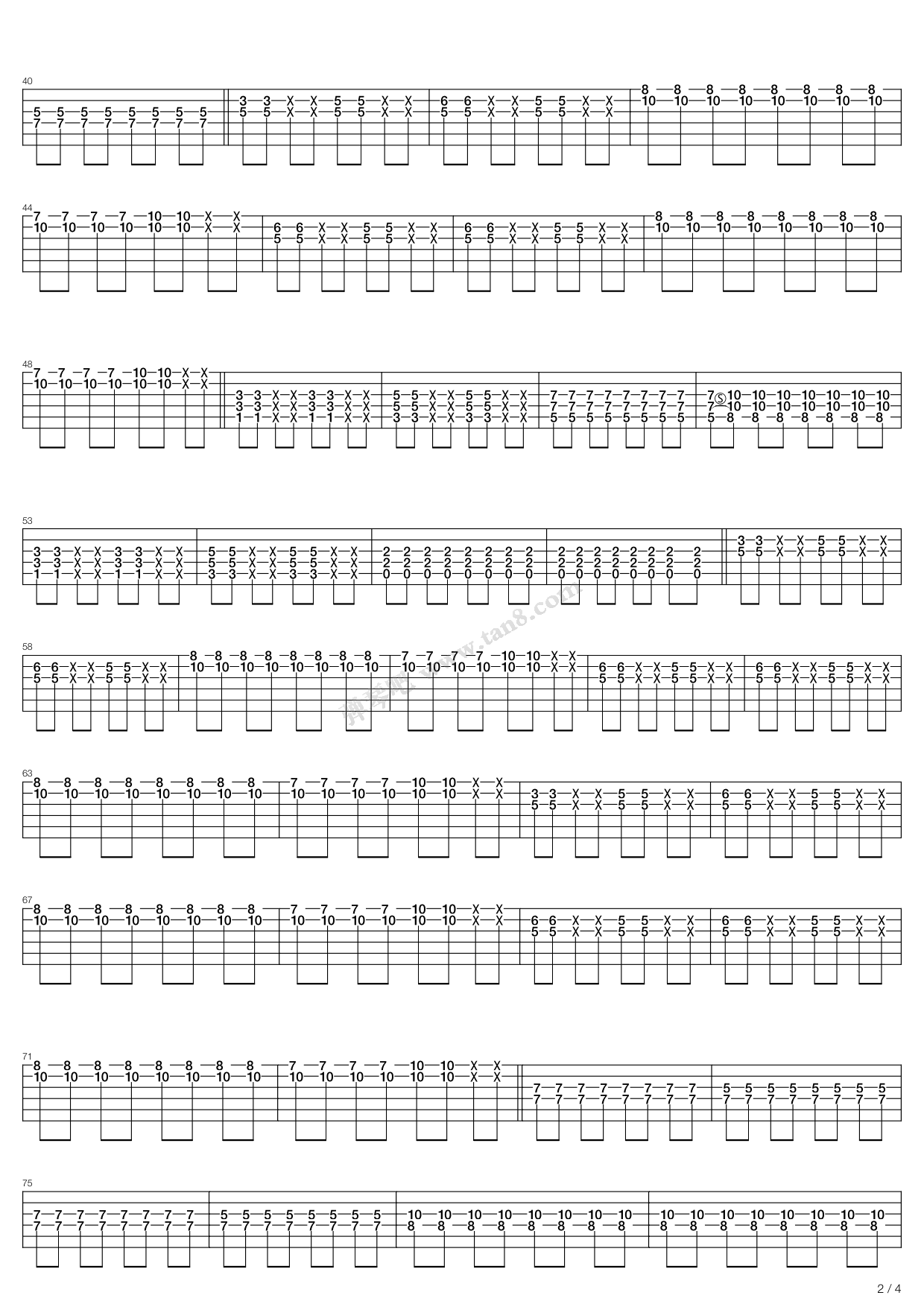 《Everybodys Screaming》吉他谱-C大调音乐网