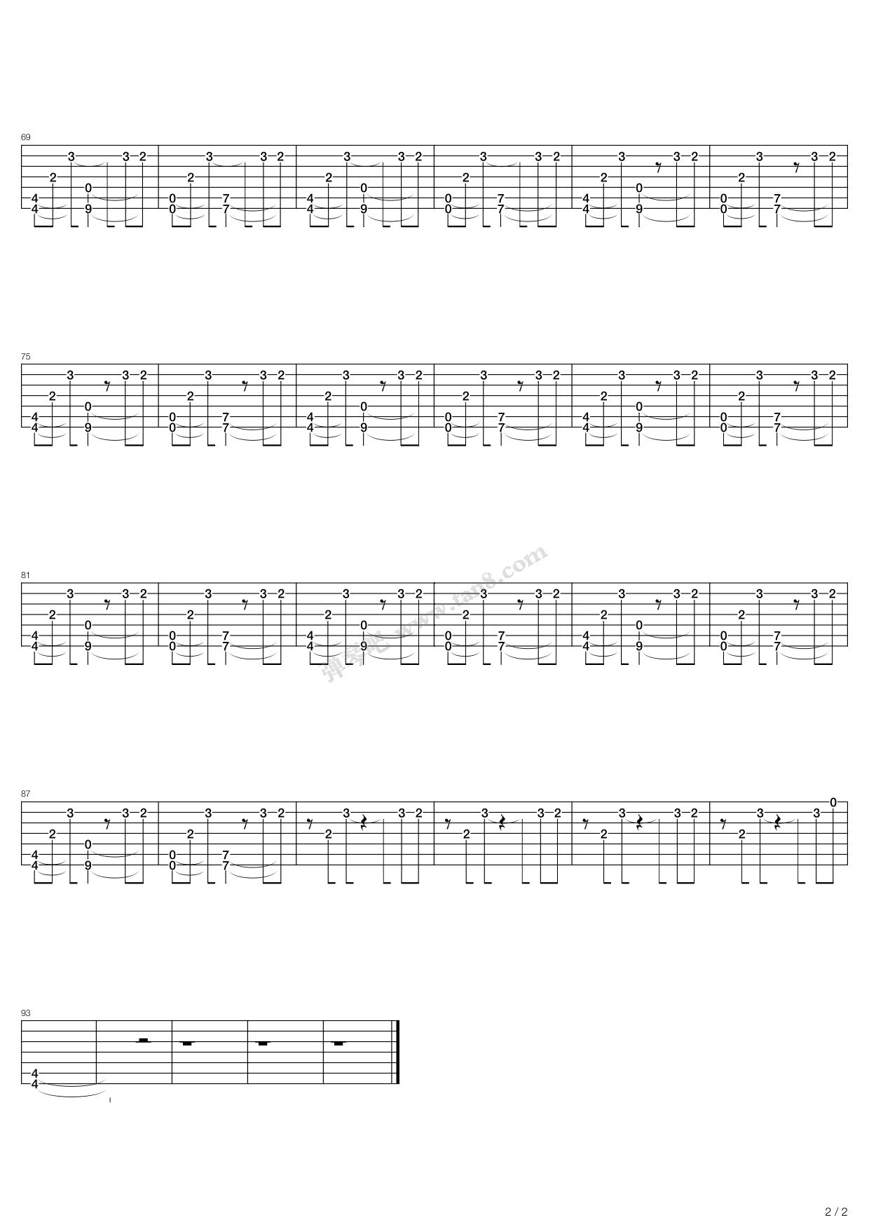 《Every Day Is Exactly The Same》吉他谱-C大调音乐网