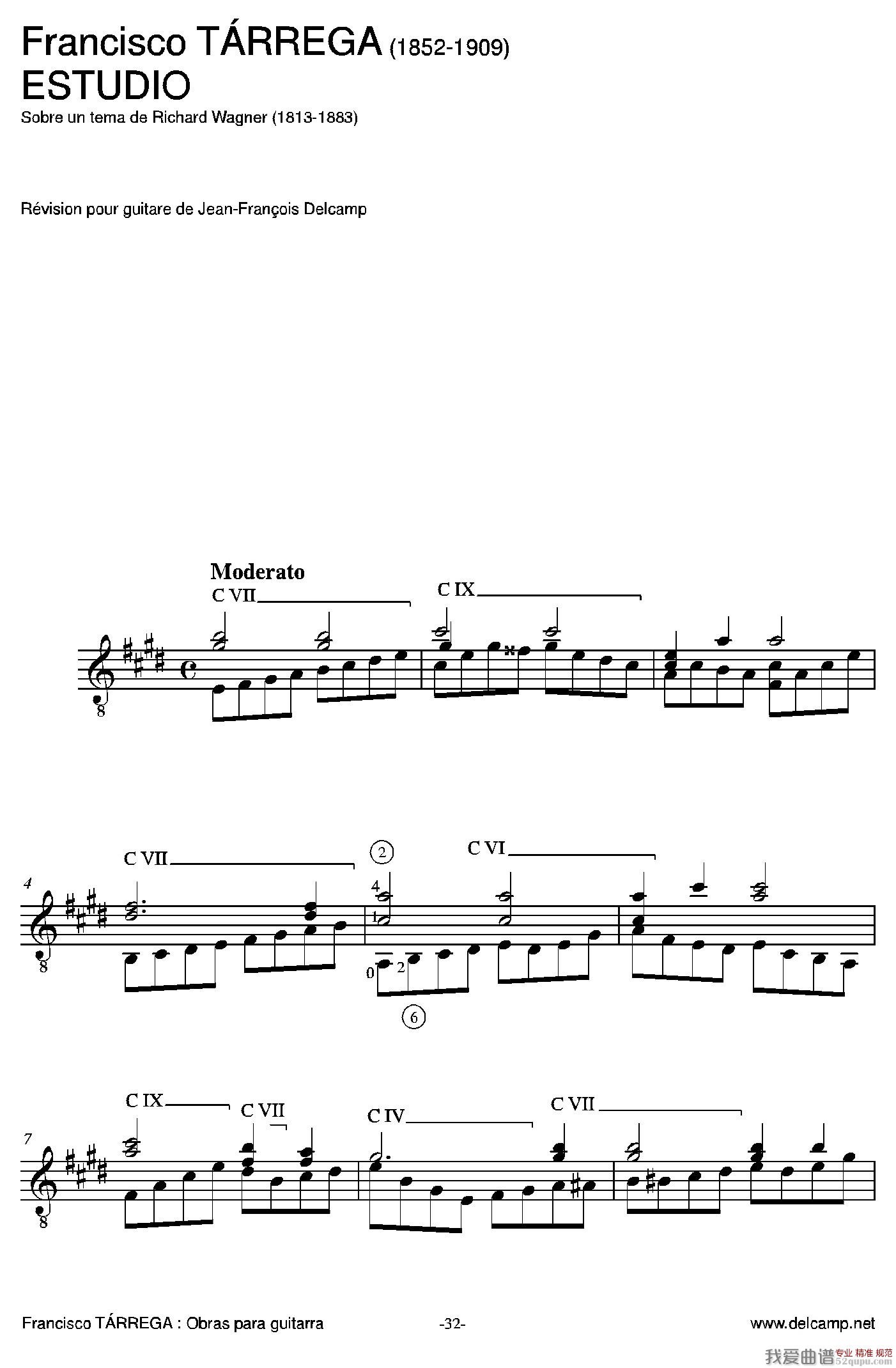 《《塔雷加作品全集》第2部分（古典吉他）》吉他谱-C大调音乐网