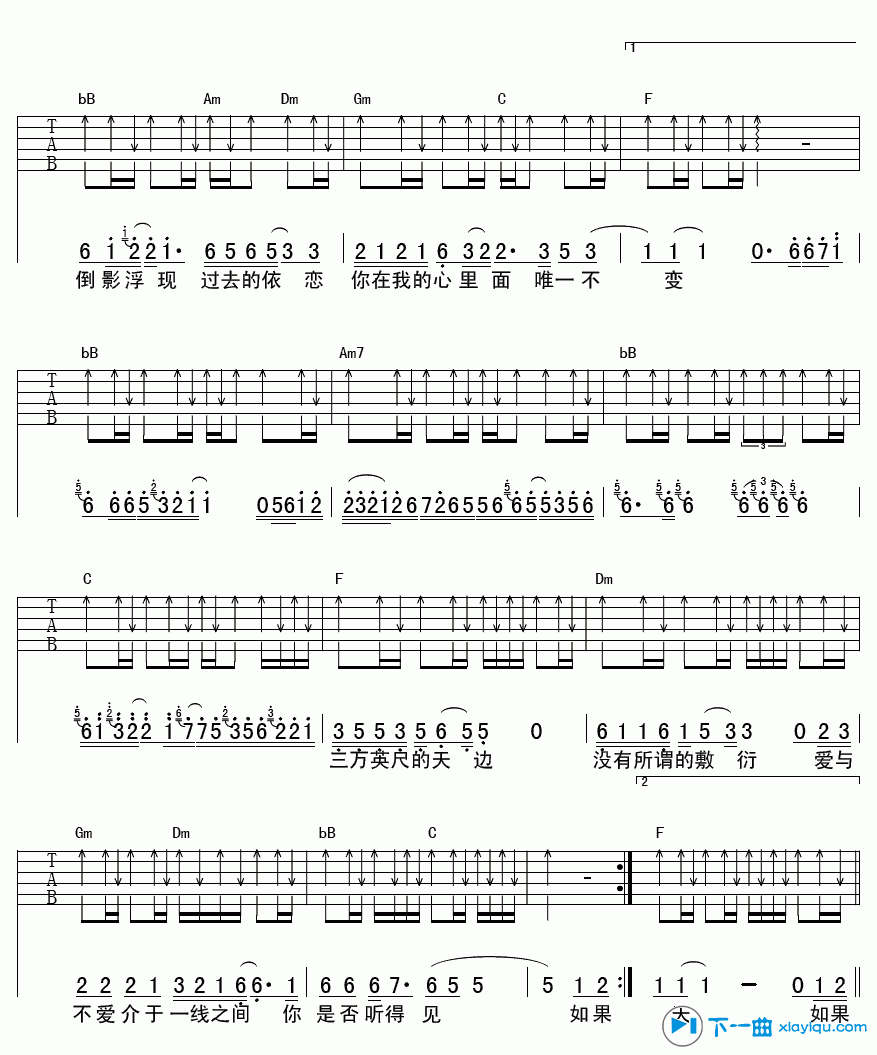 《爱你的最后一天吉他谱F调（六线谱）_任贤齐》吉他谱-C大调音乐网
