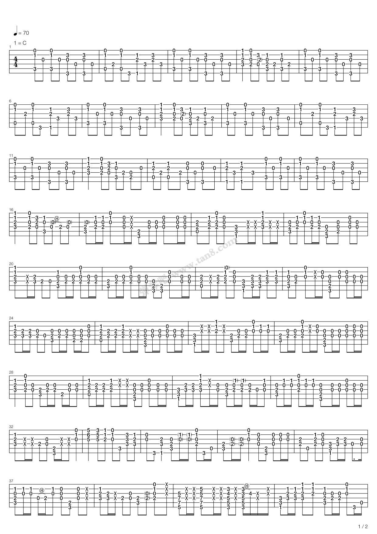 《Beatles (The)披头士乐队 - Let It Be (5)》吉他谱-C大调音乐网