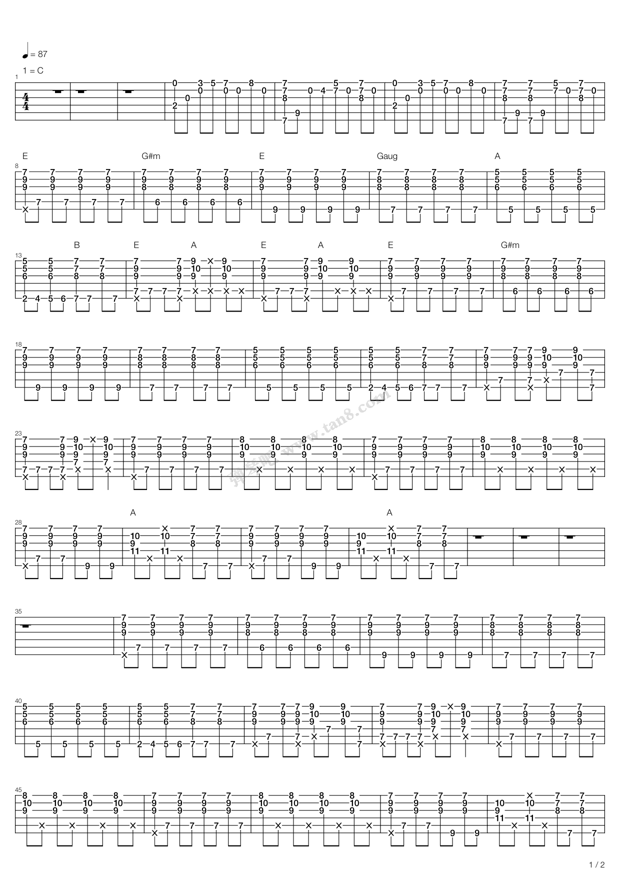 《Beatles (The)披头士乐队 - Real Love》吉他谱-C大调音乐网