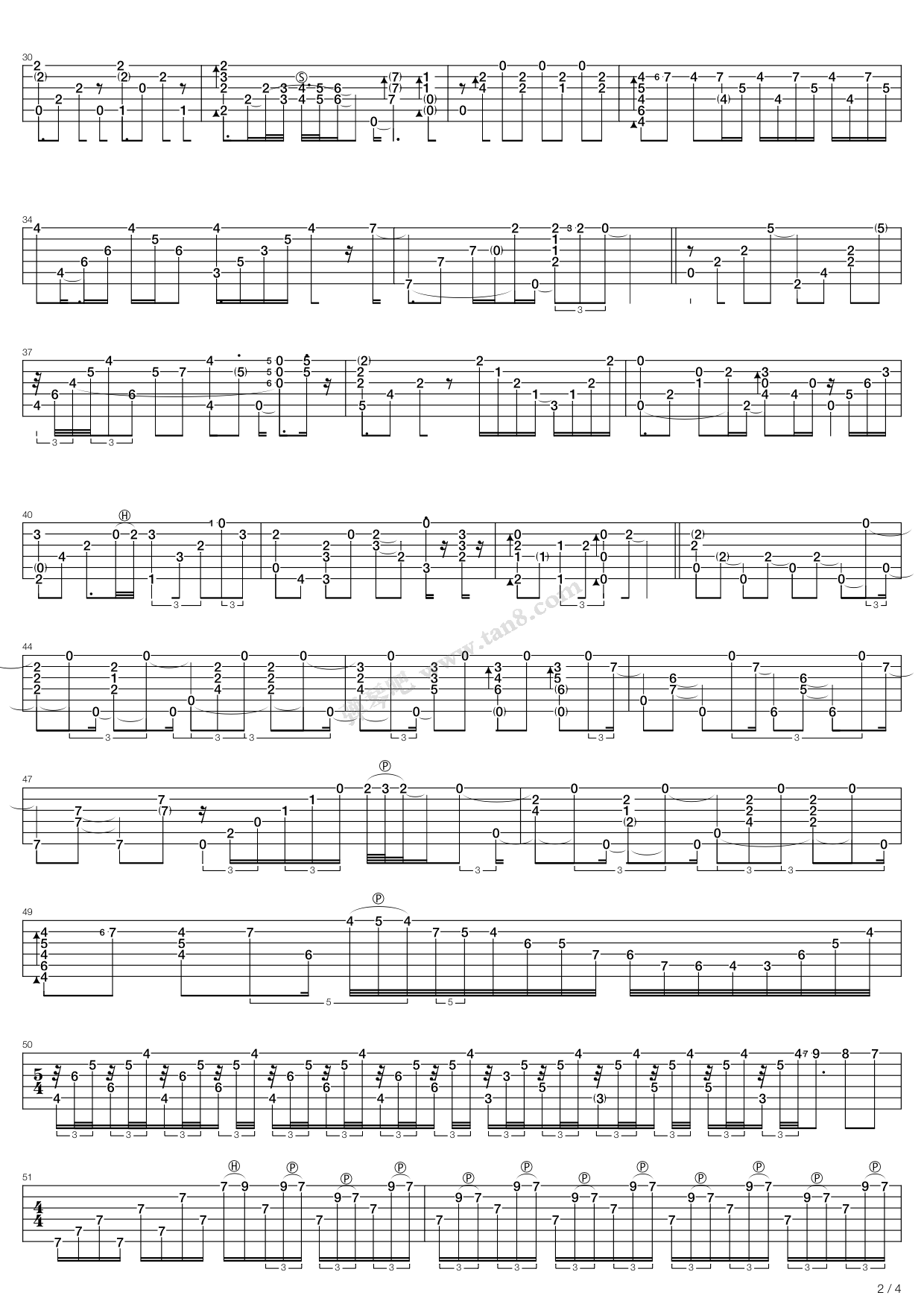 《Somewhere Over The Rainbow》吉他谱-C大调音乐网