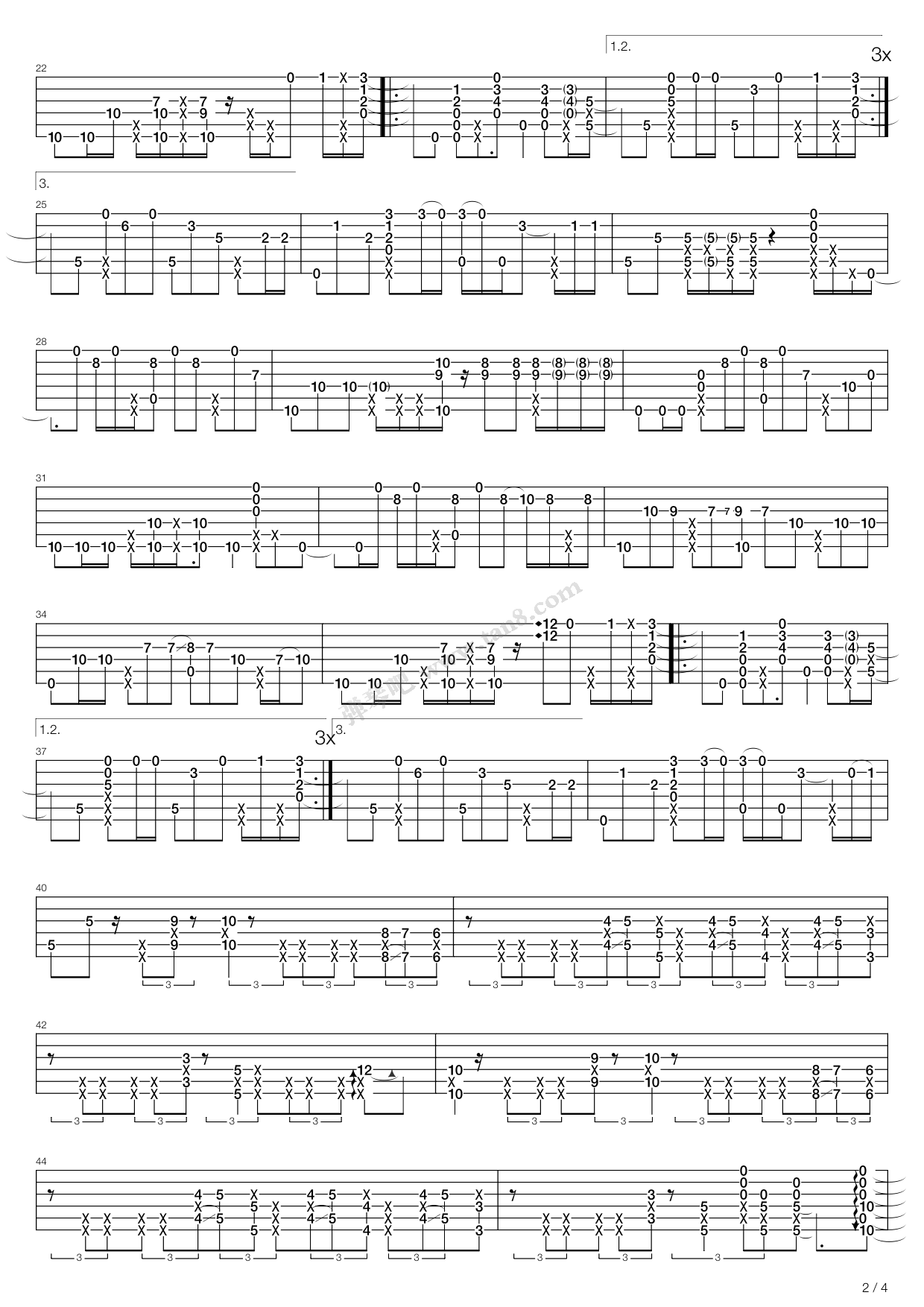 《Sunday Morning（指弹版，郑成河）》吉他谱-C大调音乐网