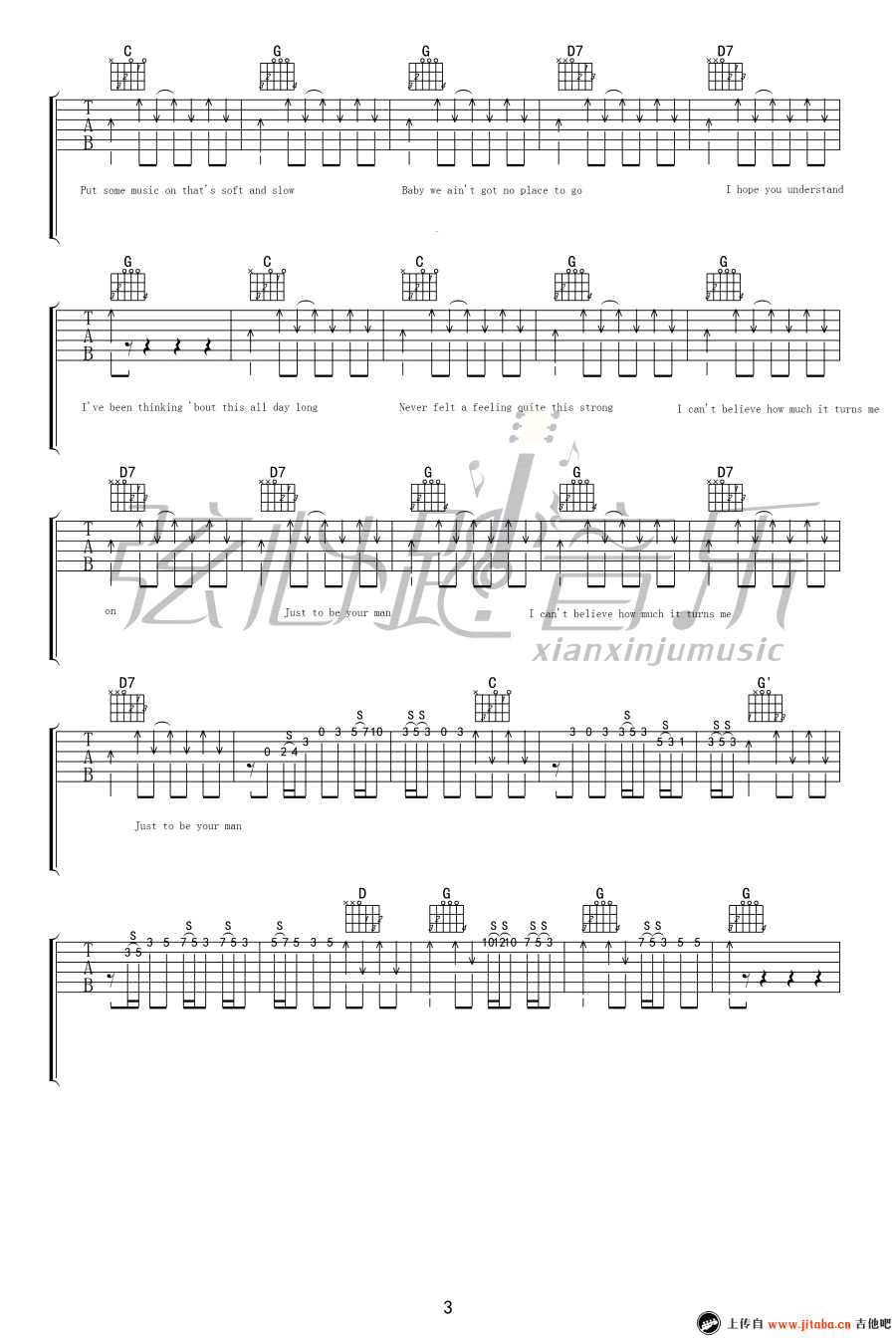 《Your Man吉他谱_Josh Turner_弹唱谱六线谱_乡村歌曲》吉他谱-C大调音乐网