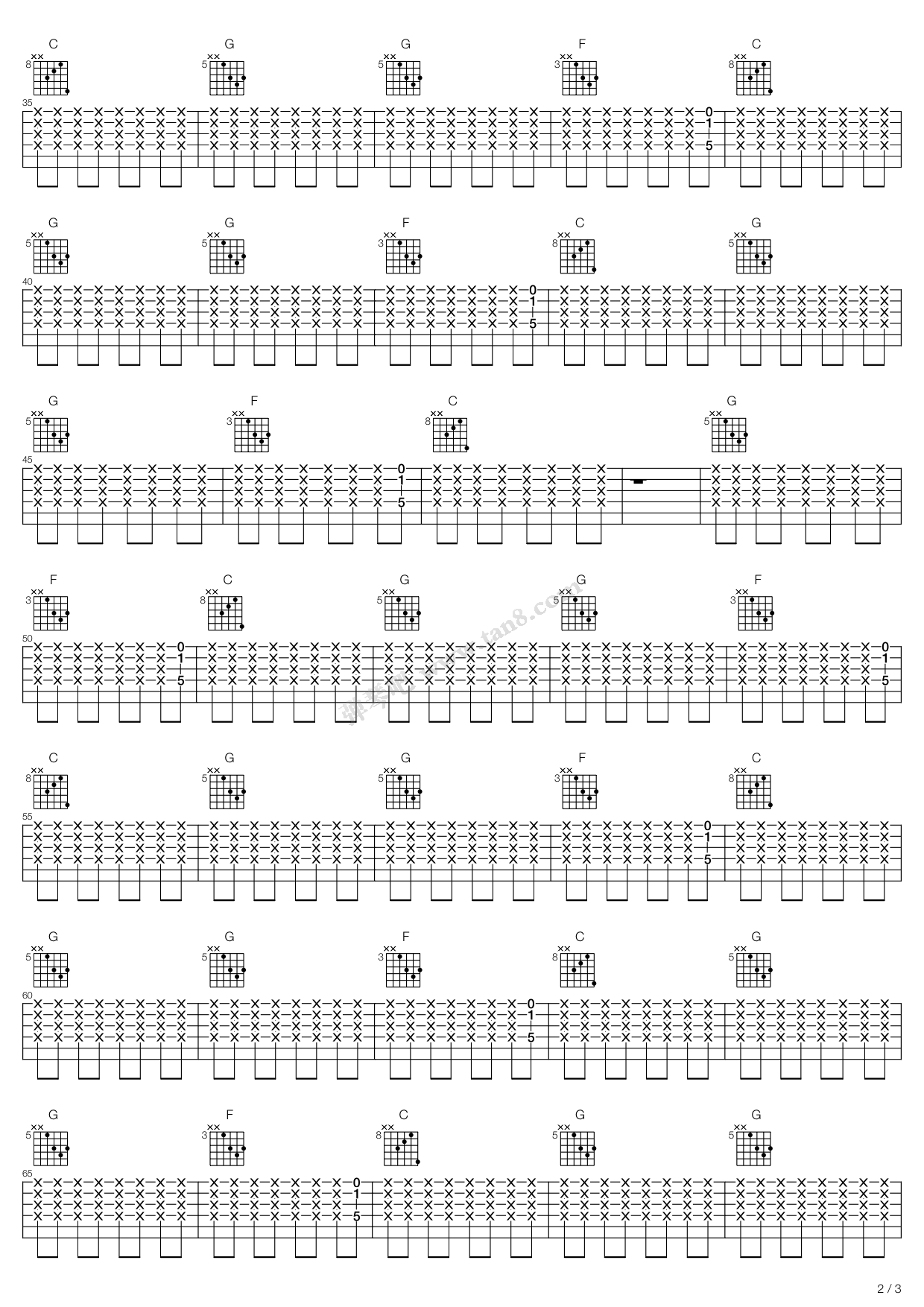 《19 2000》吉他谱-C大调音乐网
