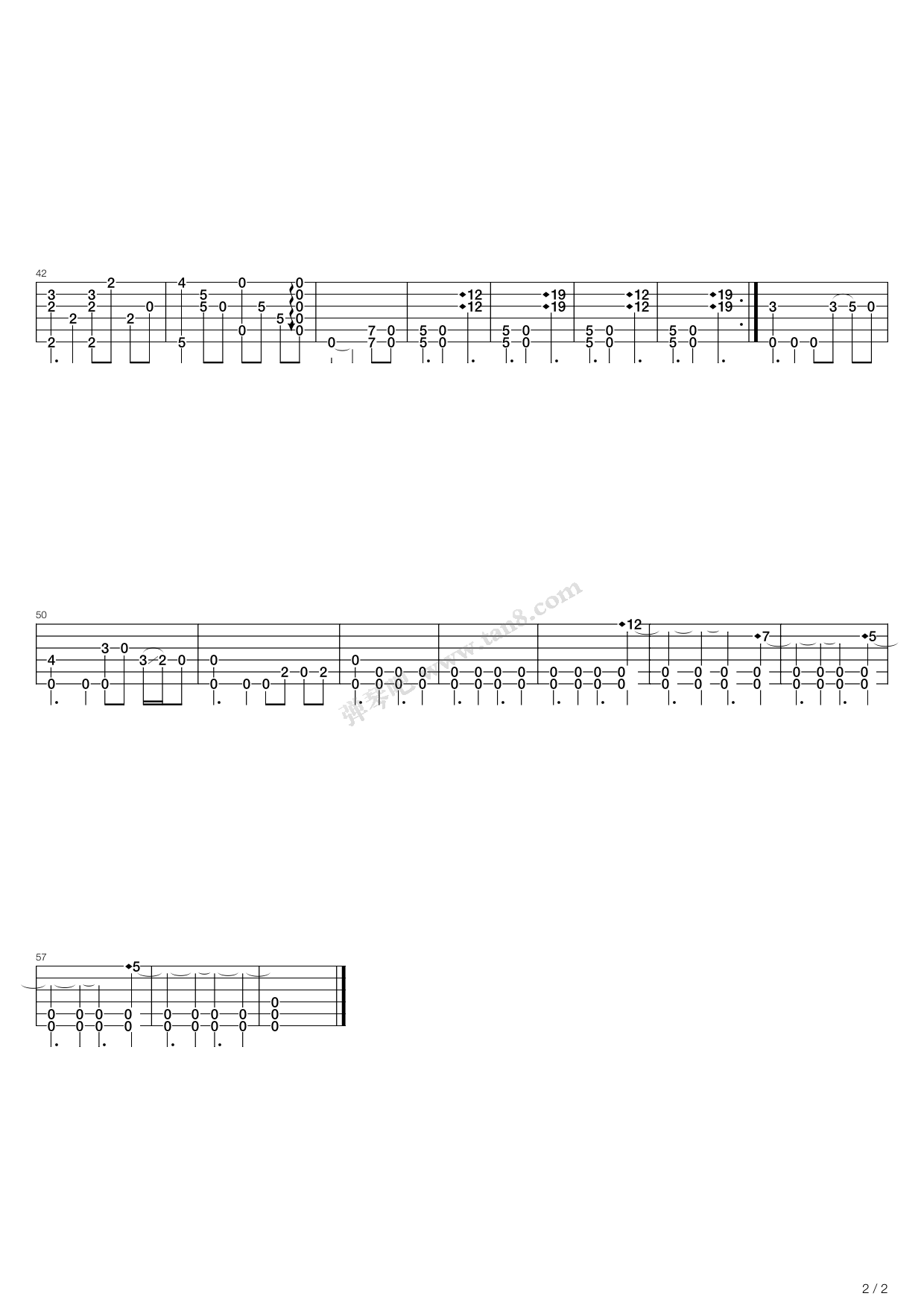 《Rainbow Chaser》吉他谱-C大调音乐网