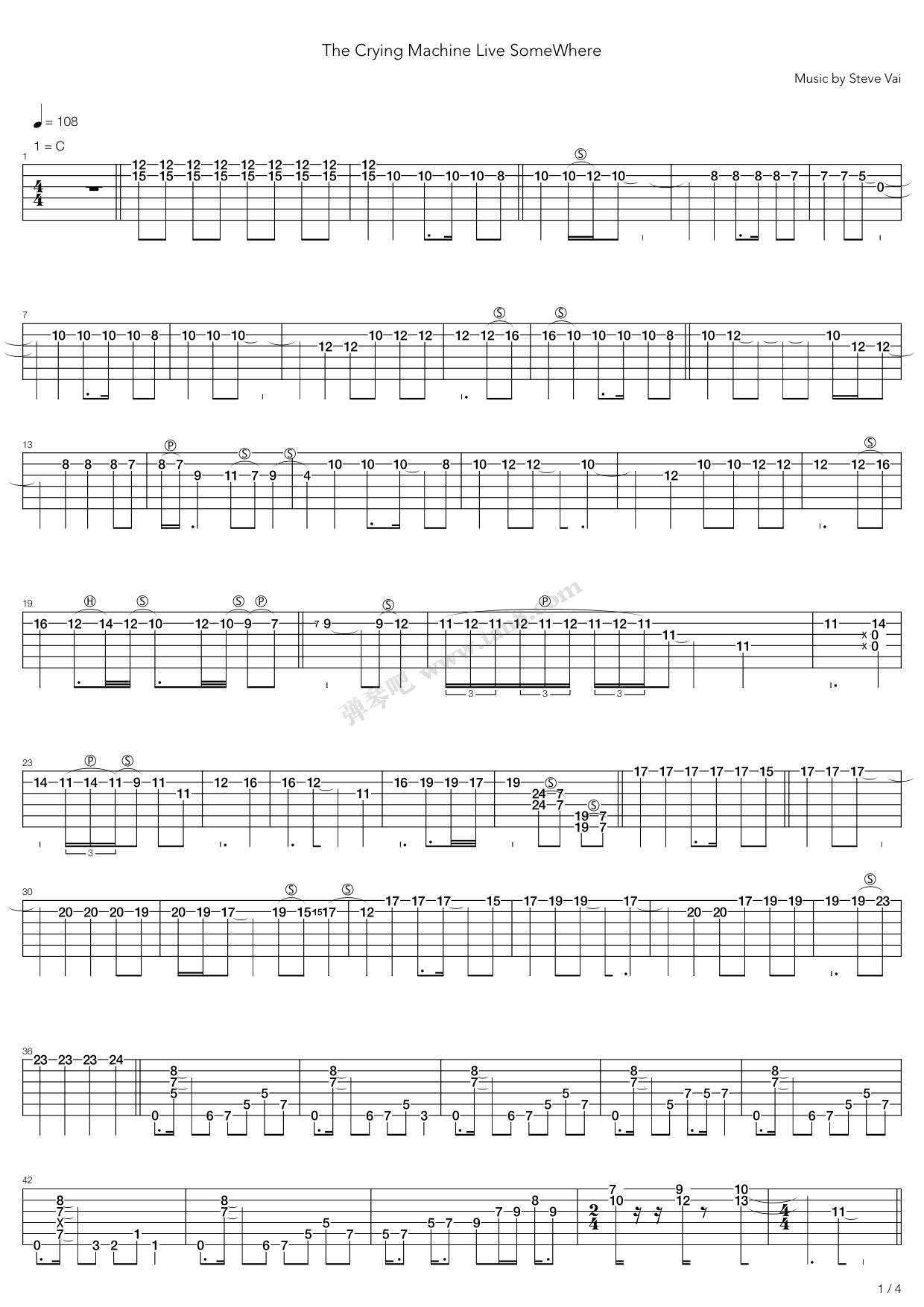 《The Crying Machine live 分析》吉他谱-C大调音乐网
