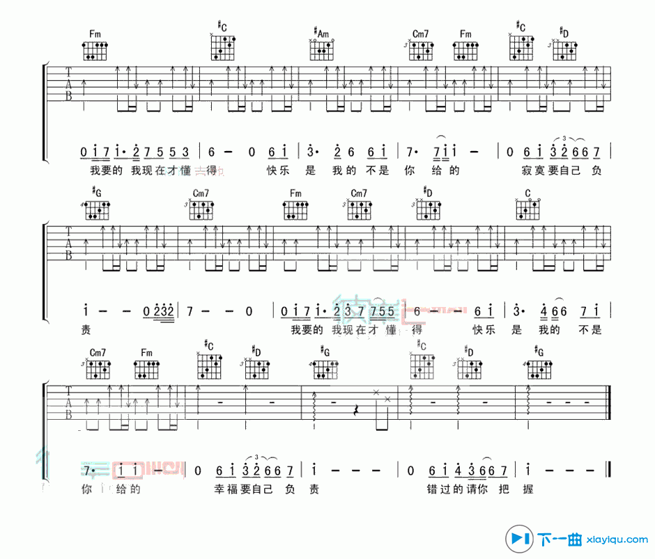 《柠檬草的味道吉他谱G调（六线谱）_蔡依林》吉他谱-C大调音乐网