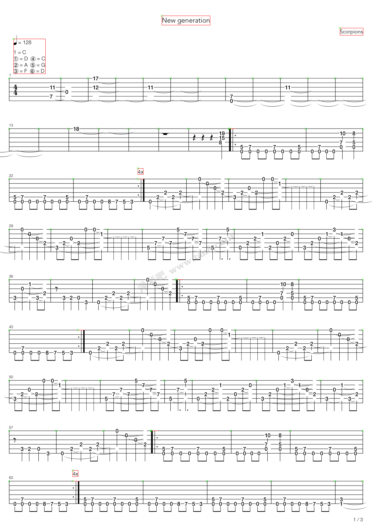 《New Generation》吉他谱-C大调音乐网