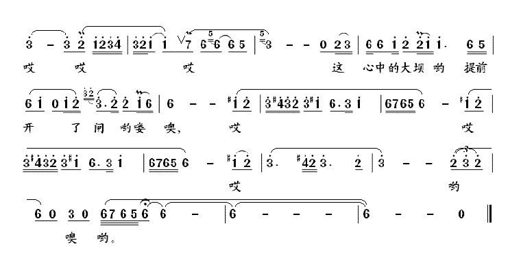 《喊一声我的三峡-刘和刚(简谱)》吉他谱-C大调音乐网