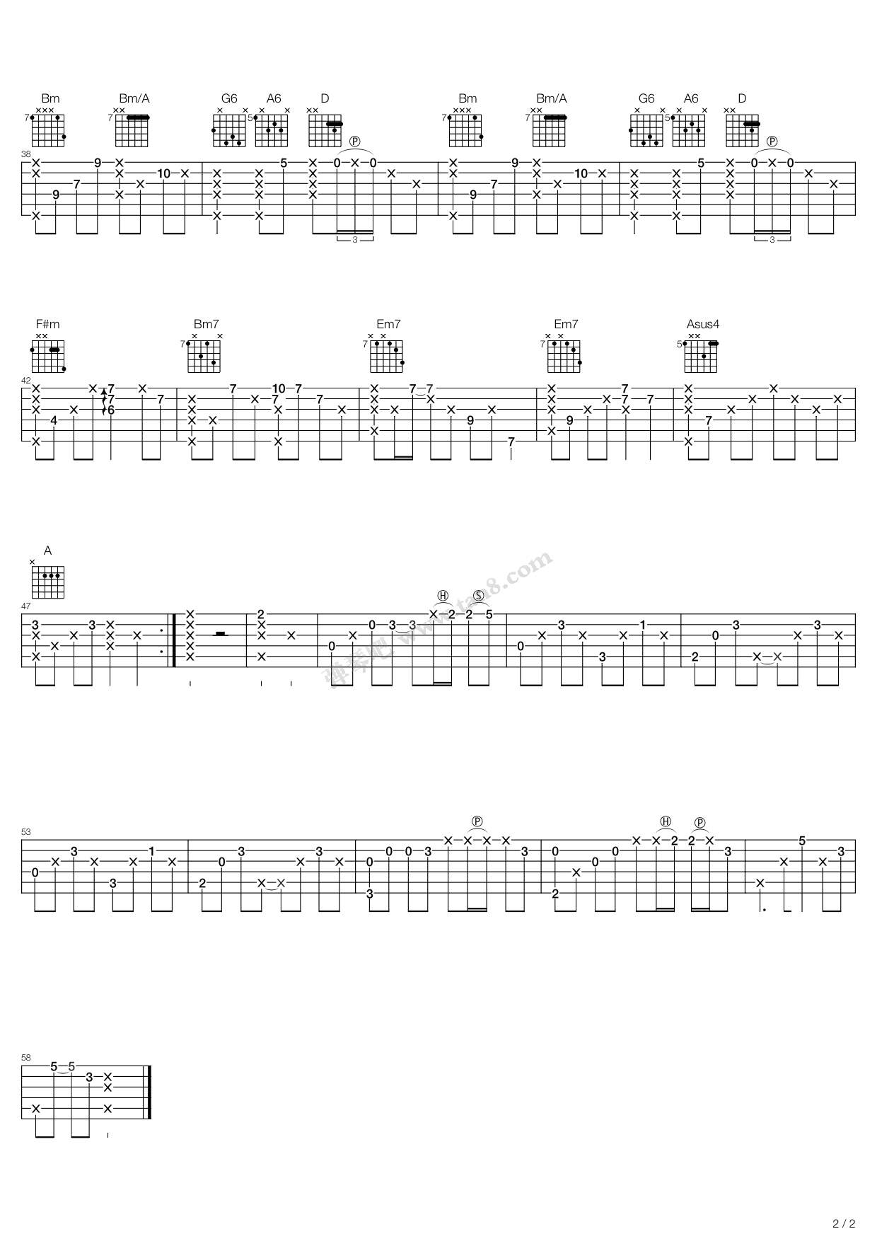 《爱情》吉他谱-C大调音乐网