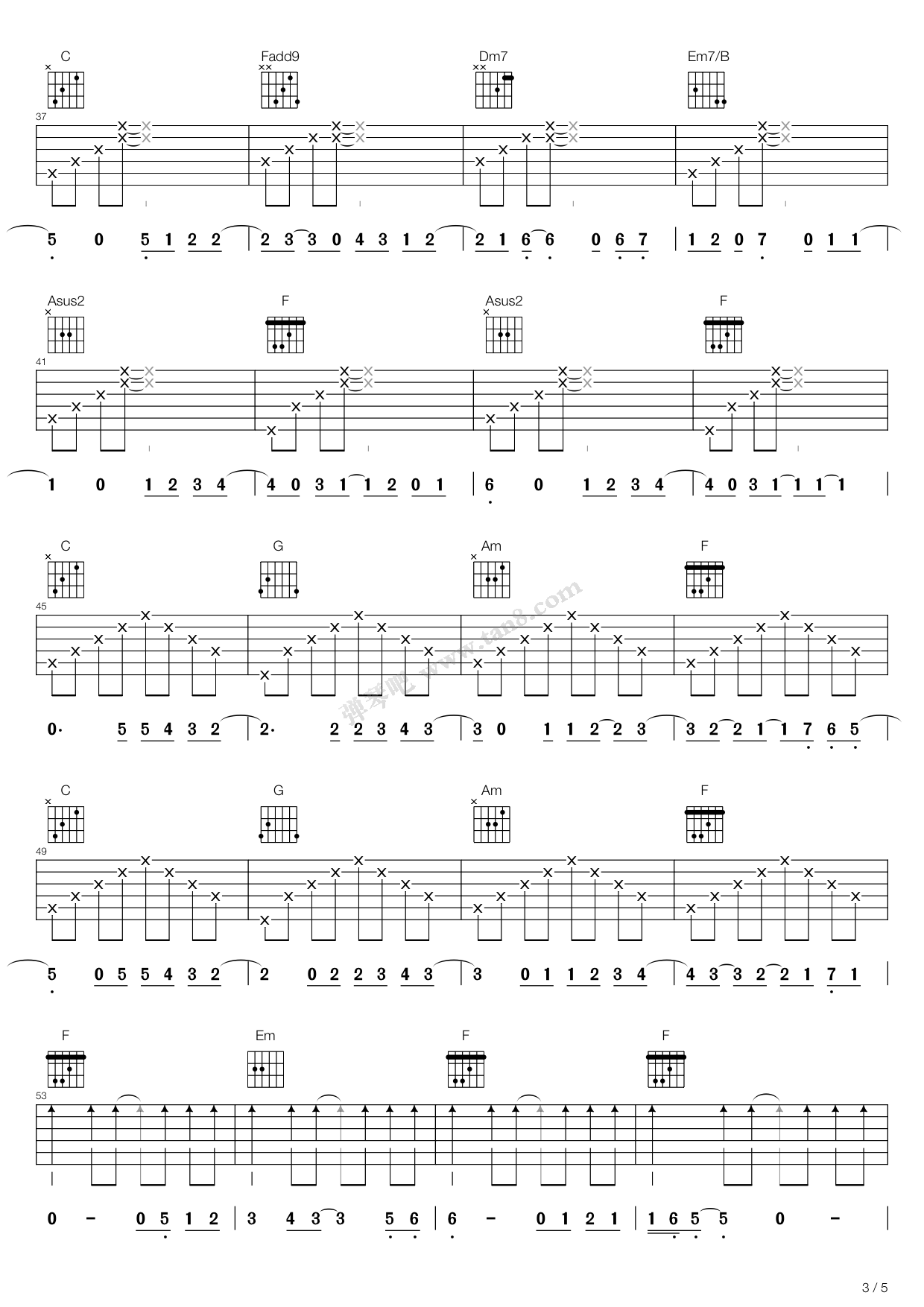 《此情可待(Right Here Waiting)(C调吉他弹唱版)》吉他谱-C大调音乐网