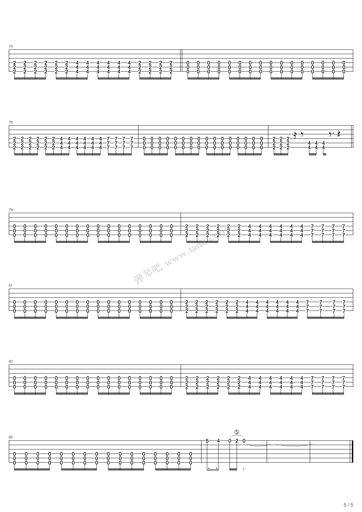 《Rooftops》吉他谱-C大调音乐网