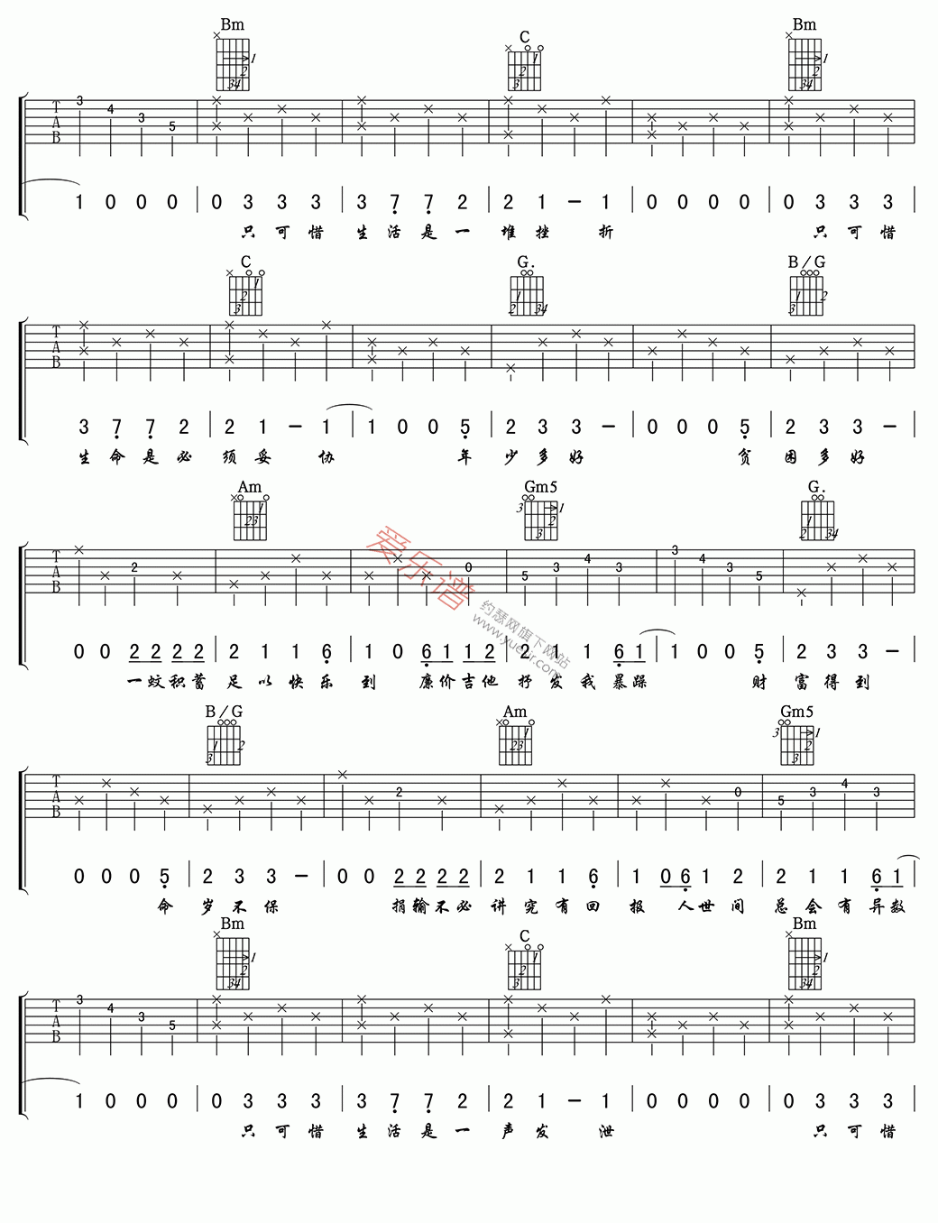 《林保怡、陈豪、黄德斌《年少无知》》吉他谱-C大调音乐网