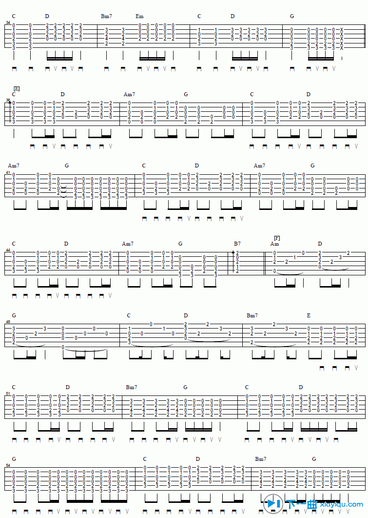 《风向仪吉他谱独奏版（六线谱）_Depapepe》吉他谱-C大调音乐网