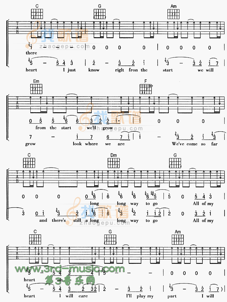 《We Will Get There》吉他谱-C大调音乐网